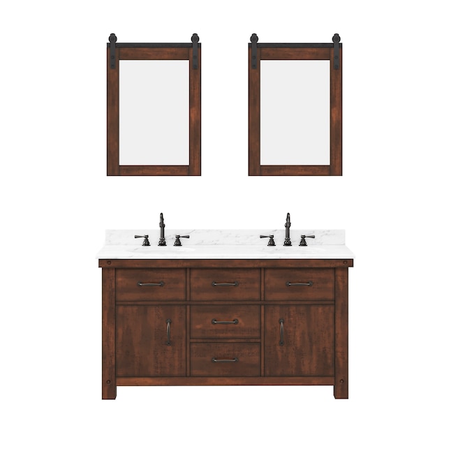 Double Sink Bathroom Vanity, Best Mirror Size For 60 Inch Vanity