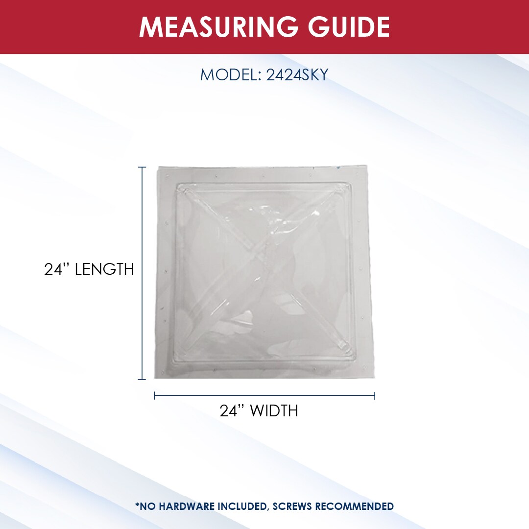 SHAPE PRODUCTS 22-1/2-in x 22-1/2-in Fixed Self-flashing Polycarbonate Skylight
