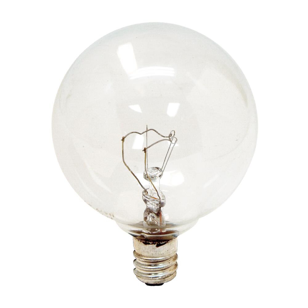 Vanity Globe Light Bulb, Clear, 60-Watts, 2-Pk.