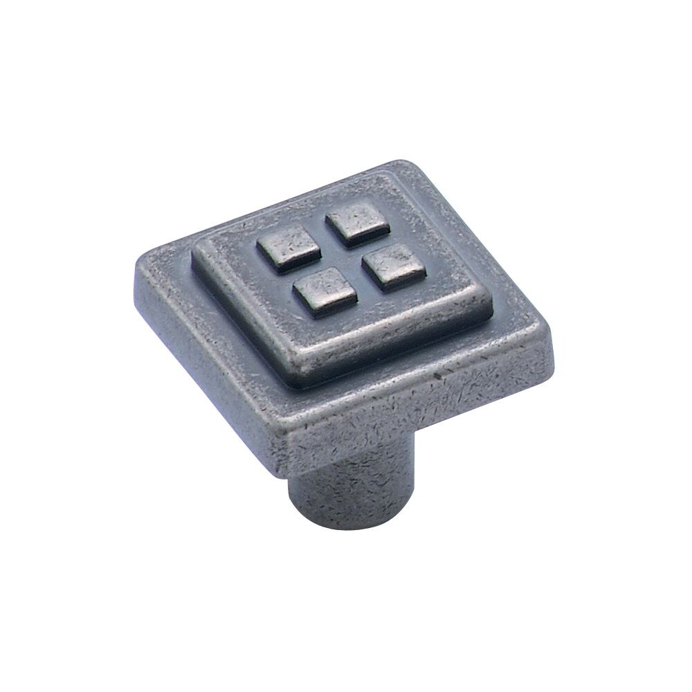 Amerock BP4454WN Forgings Weathered Nickel Square Transitional Cabinet Knob