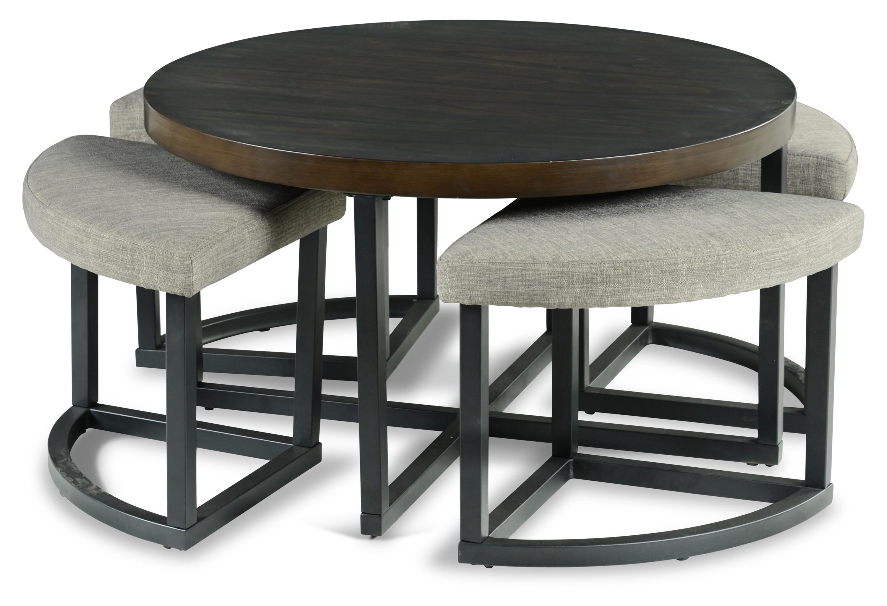 Steve Silver YU3636NT Yukon Dark Walnut Mindi Wood veneer Casual Coffee Table with Storage