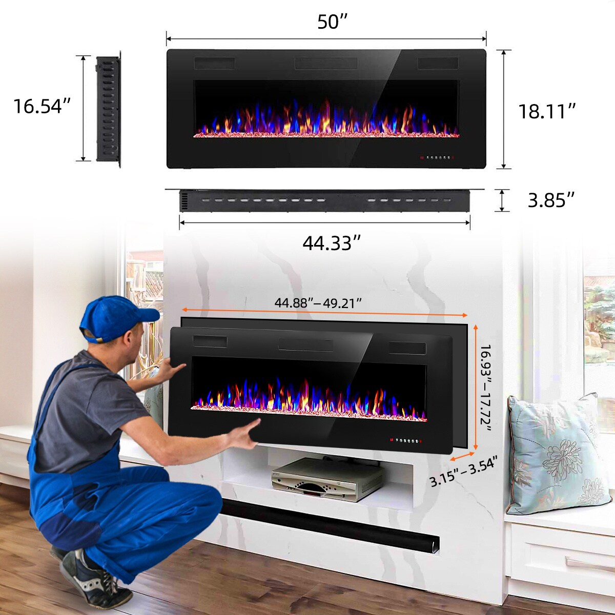 EdenDirect LW-850C3 Electric-Fireplaces - View #4