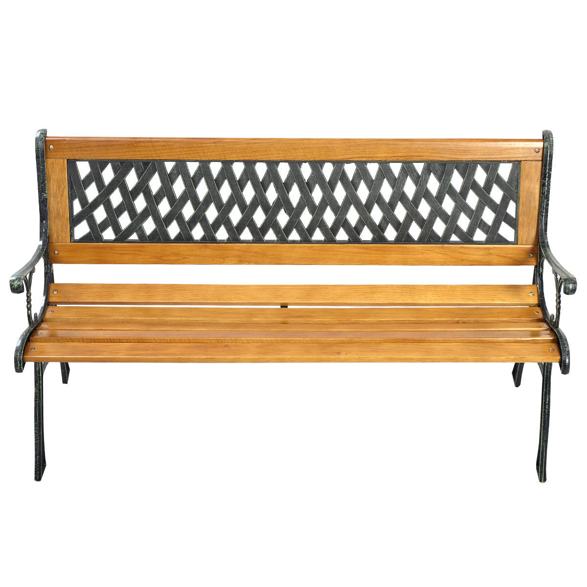 Wens Grondig Onverenigbaar Mondawe 49.5-in W x 29-in H Black Iron Garden Bench in the Patio Benches  department at Lowes.com