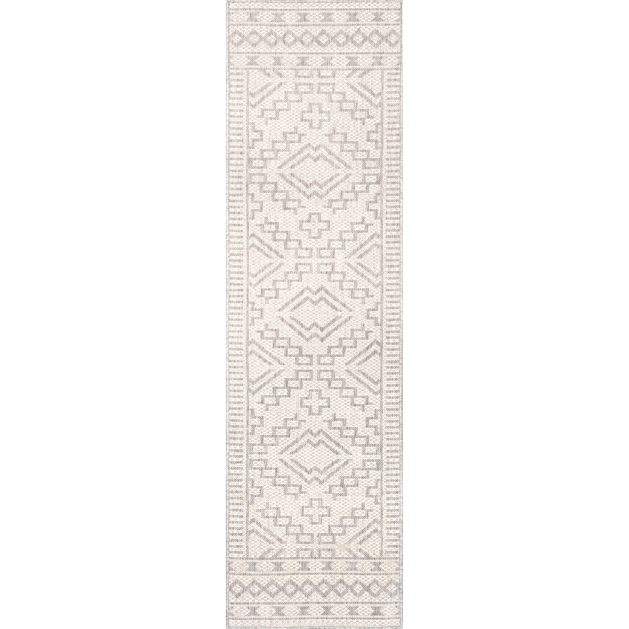 nuLOOM GBCB42C-208 Cabana 2 x 8 (ft) Loomed Synthetic Grey Rectangular Indoor/Outdoor Stripe Runner rug