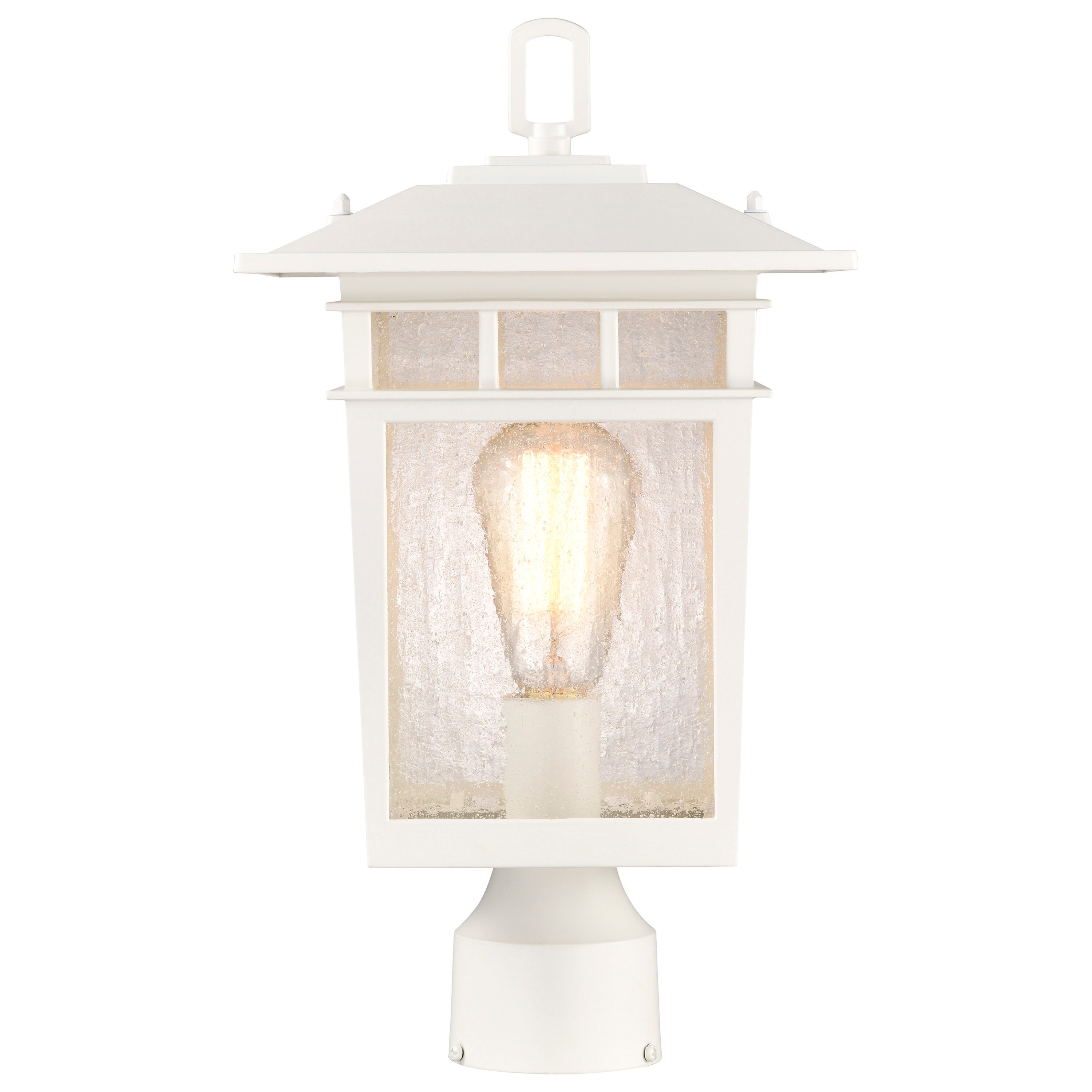 SATCO NUVO Nuvo 16.14-in White Craftsman Outdoor Light Post Lantern In ...