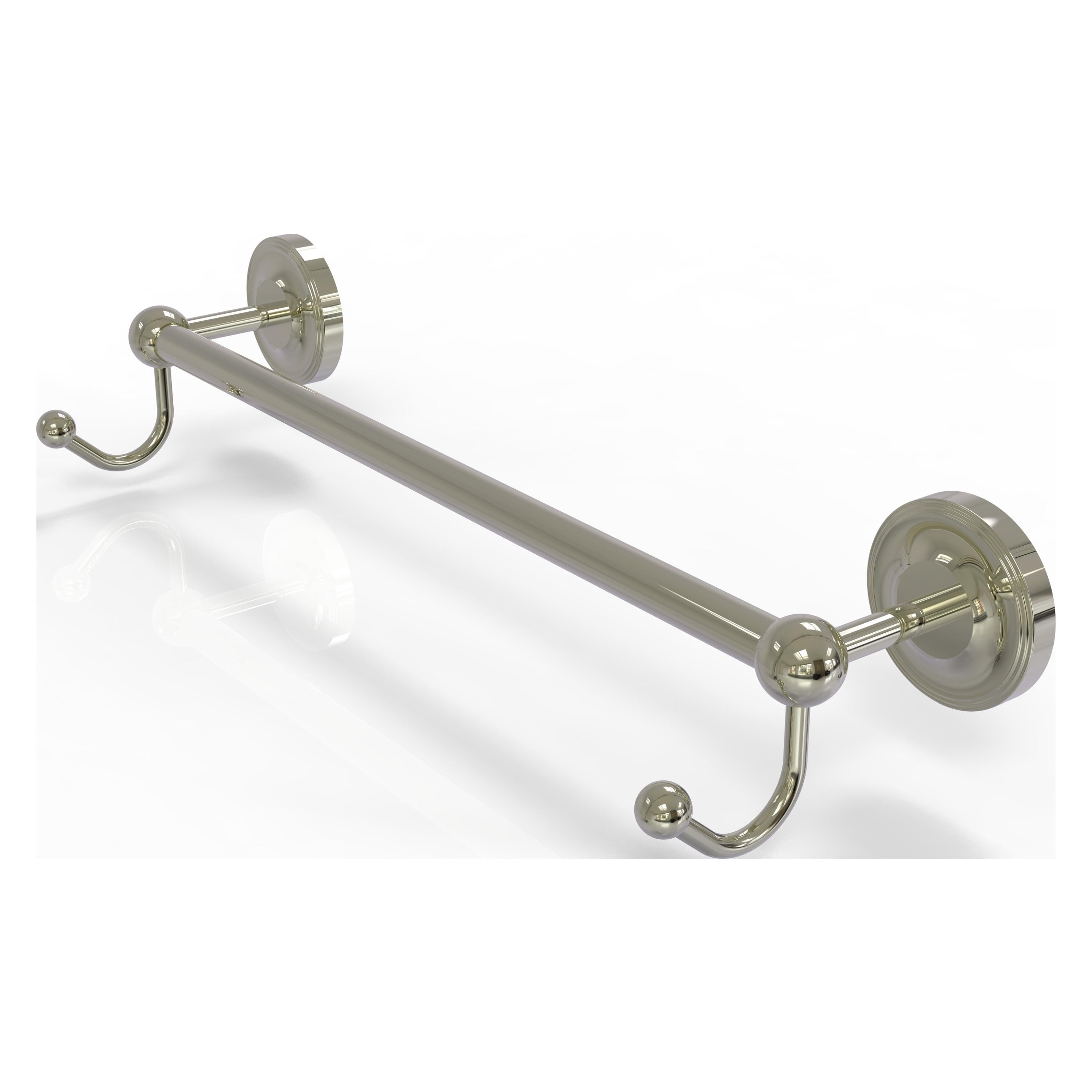 Allied Brass PR-41-18-HK-PNI Prestige Regal 18-in Polished Nickel Wall mount Single Towel Bar