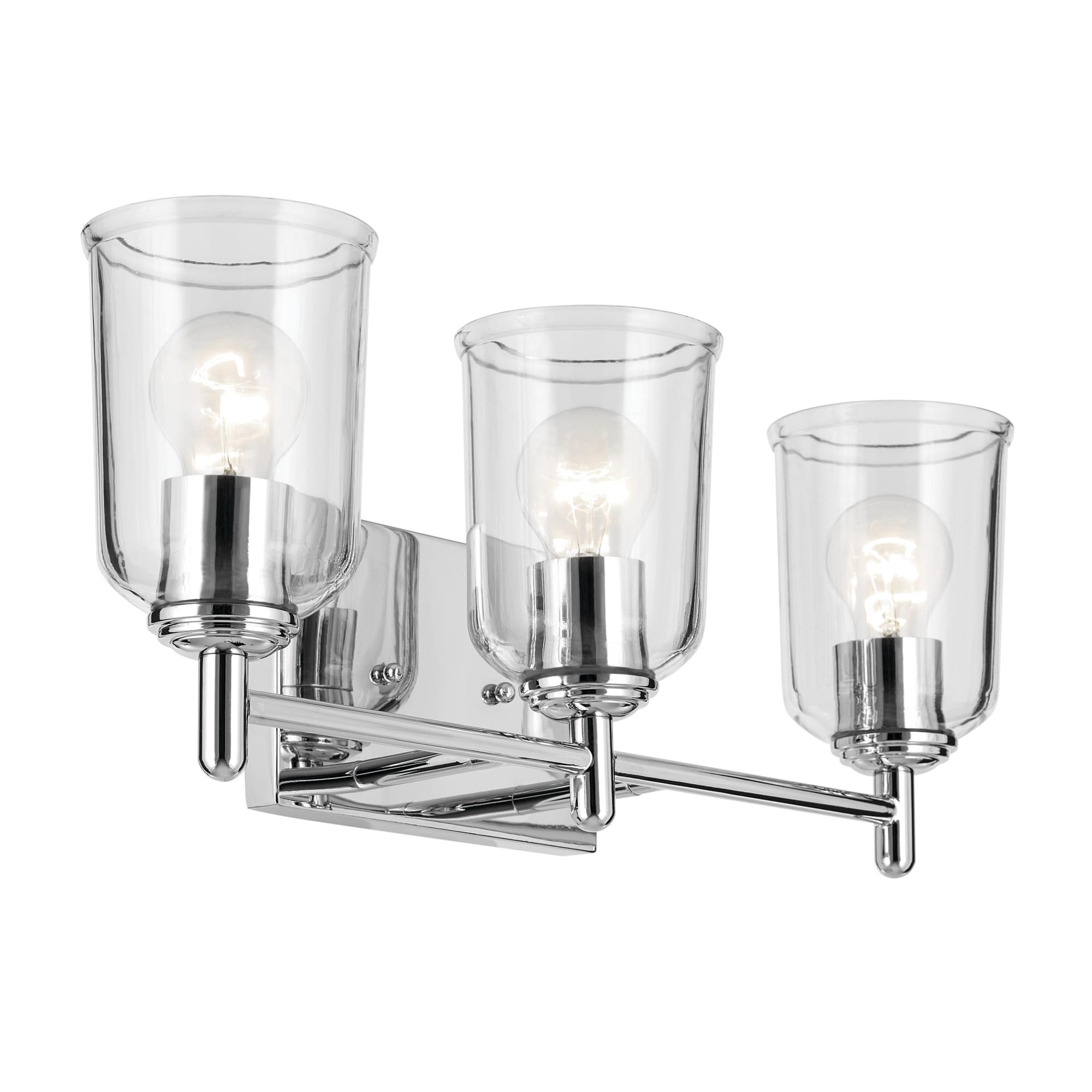Kichler 45574CHCLR Shailene 21-in 3 -Light Chrome Traditional Vanity light