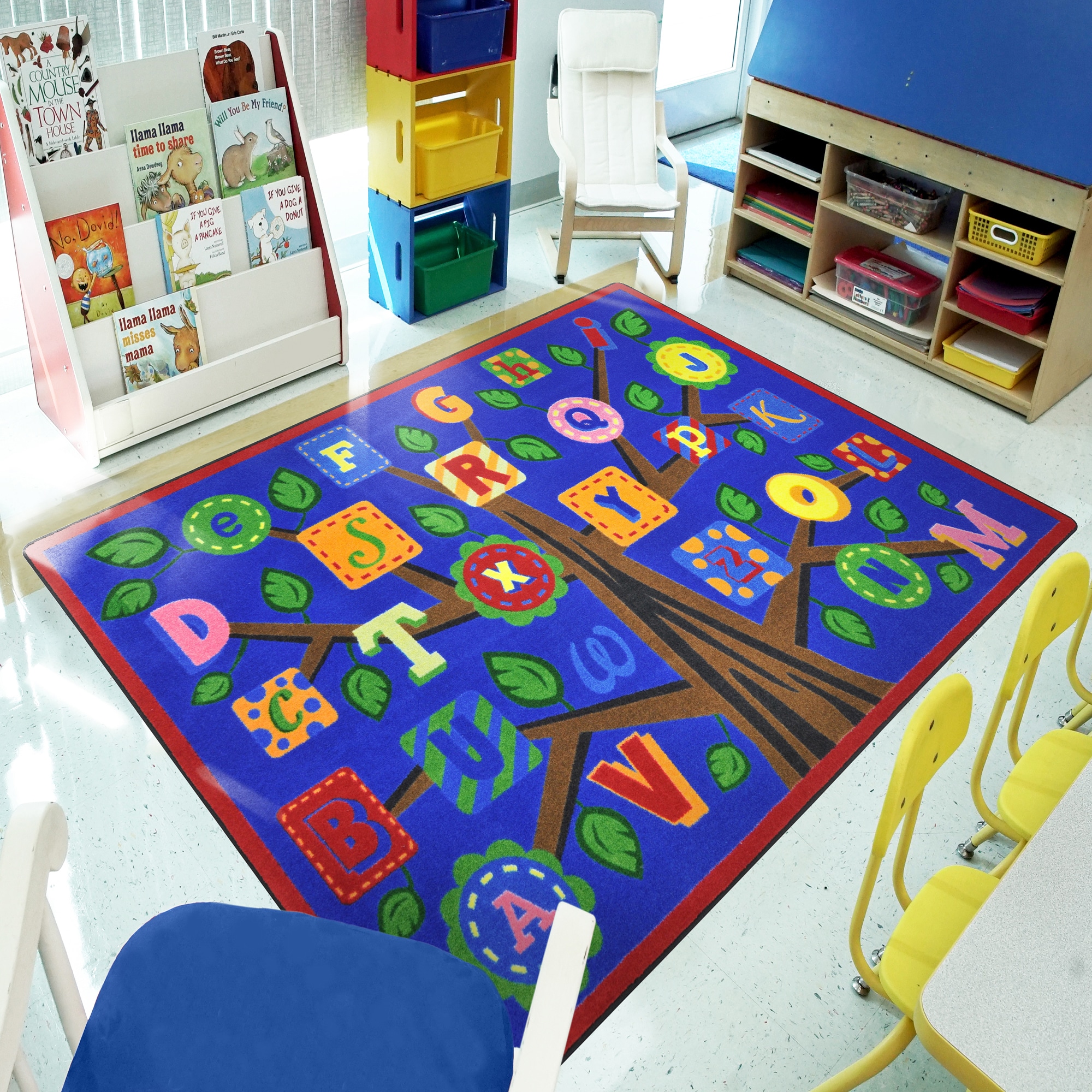 Joy Carpets 1892C-01 Kid Essentials 5 x 8 (ft) Tufted Nylon Multi Rectangular Indoor Area rug