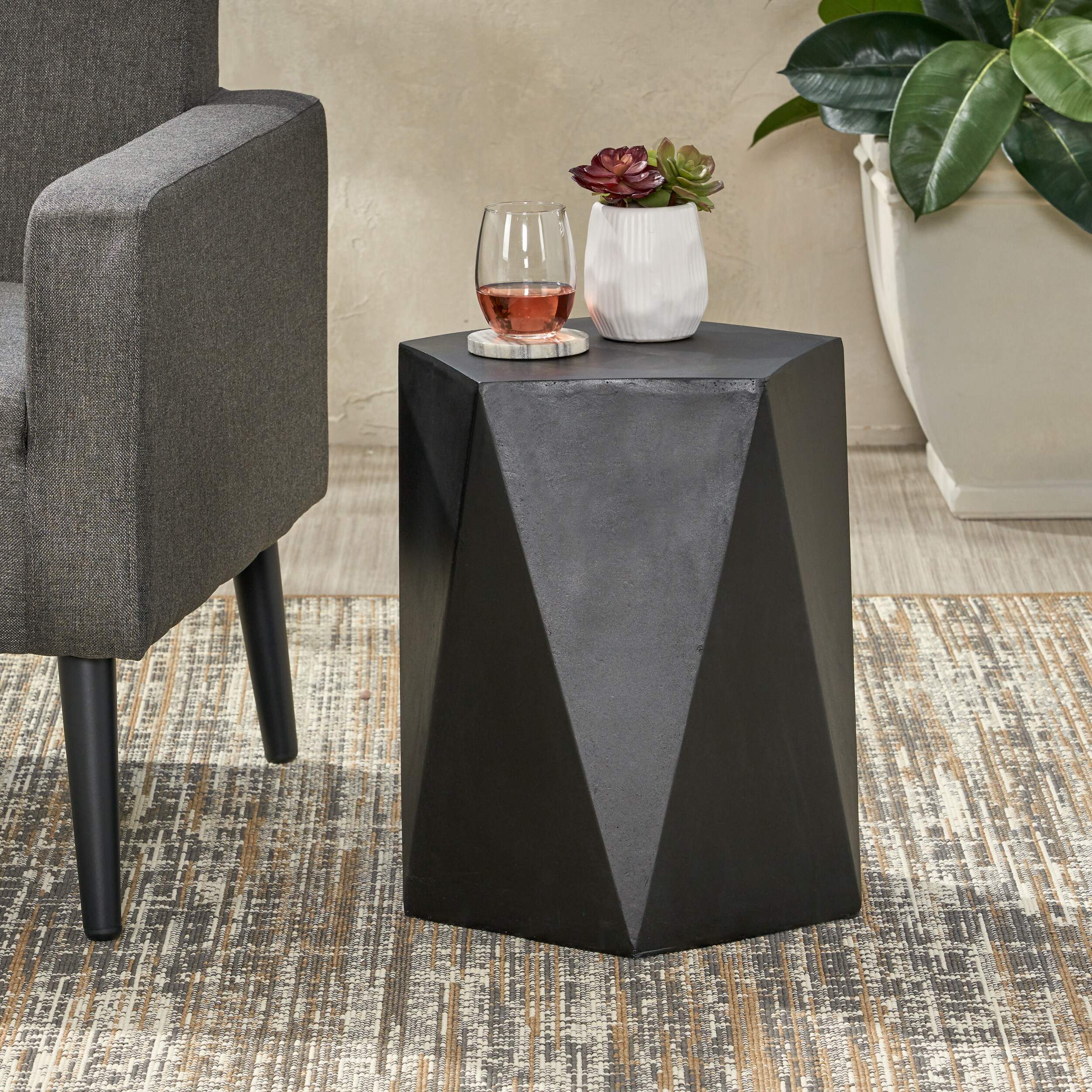 AHIOU HOME ZAAHG-67525.00BLKGS Garden-Stools - View #3
