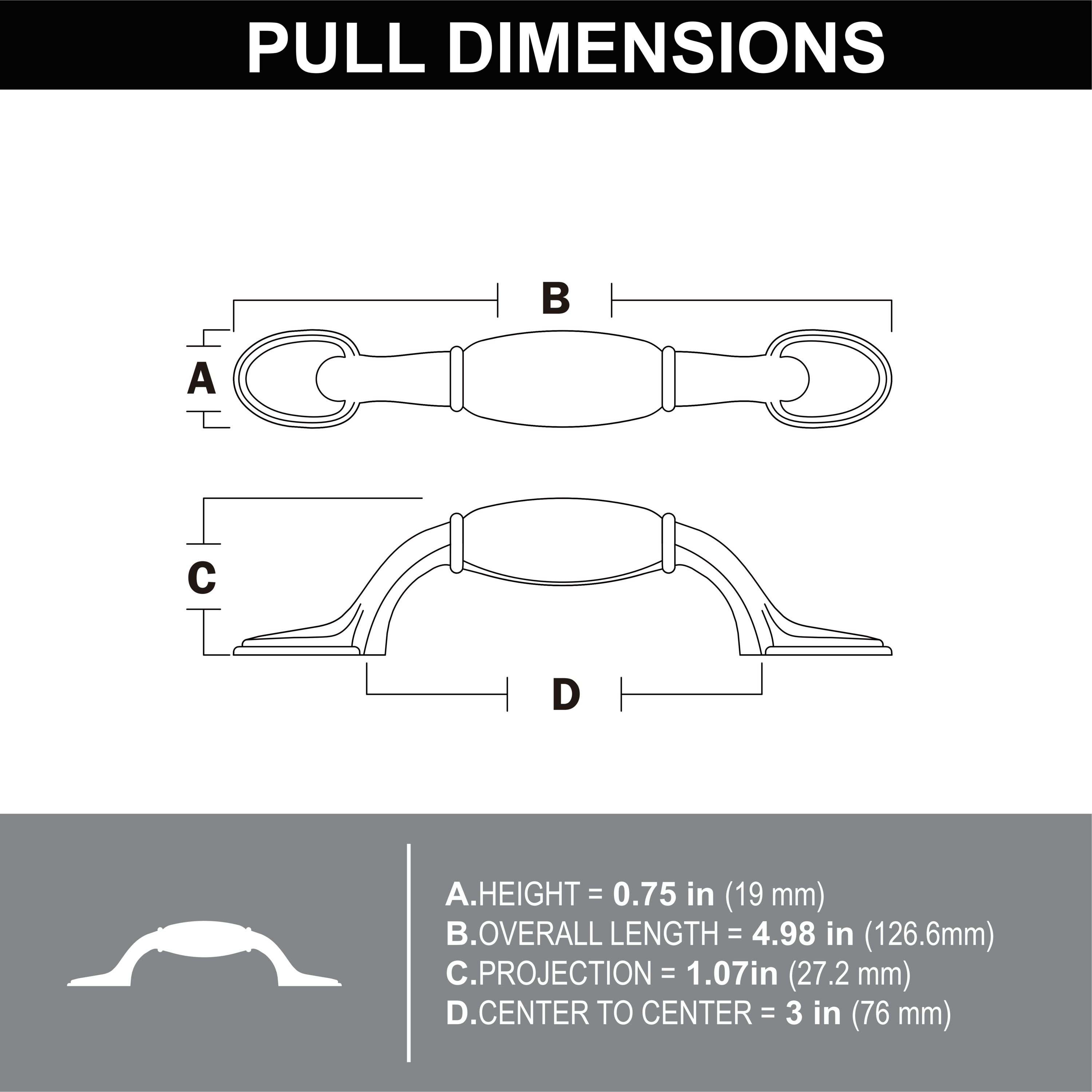 allen + roth DMZ-21942-76 Cabinet-Pulls - View #5