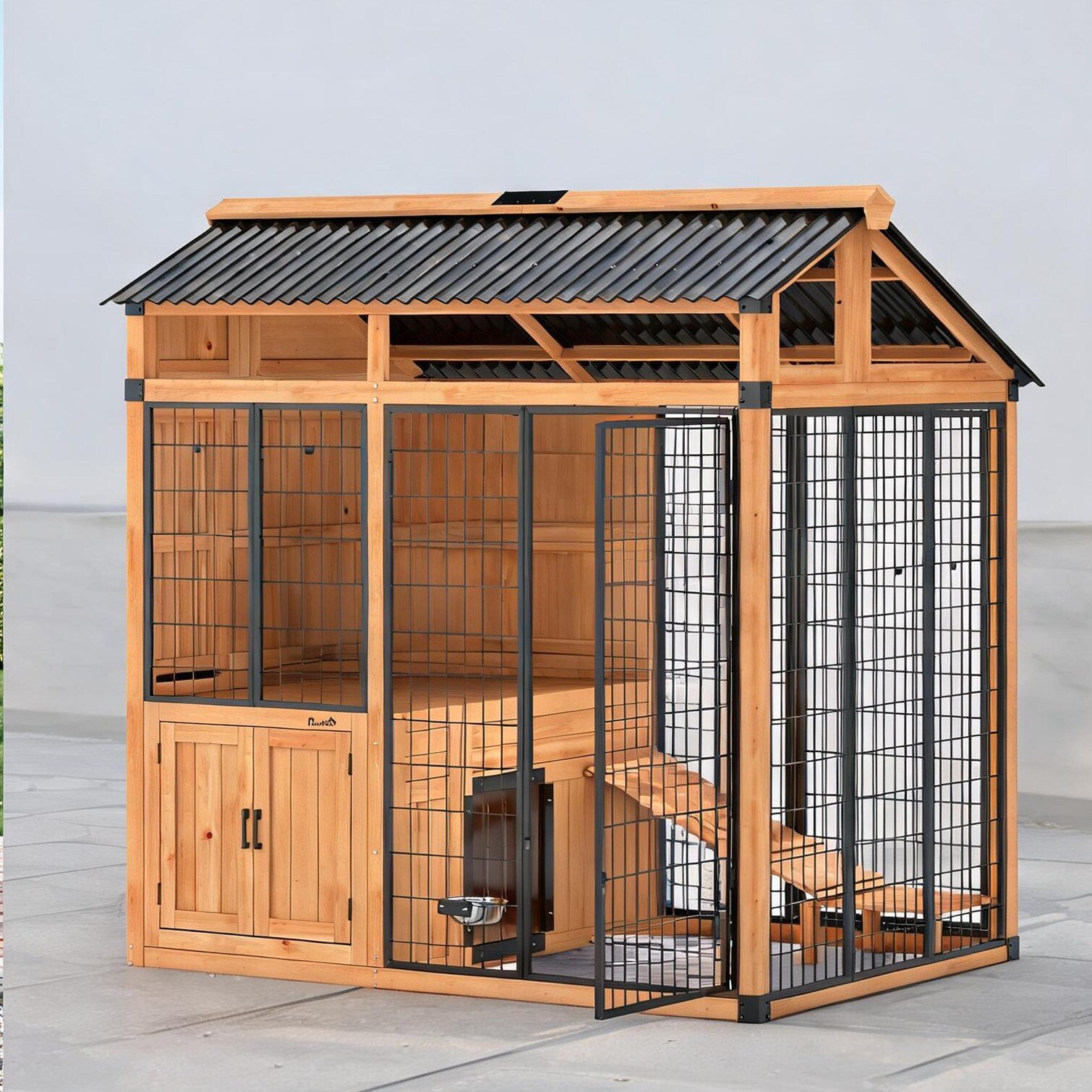 BBabe 7 x 5 ft Cabinet featuring Walk-In Access with Sunny Yellow Water-Resistant Design