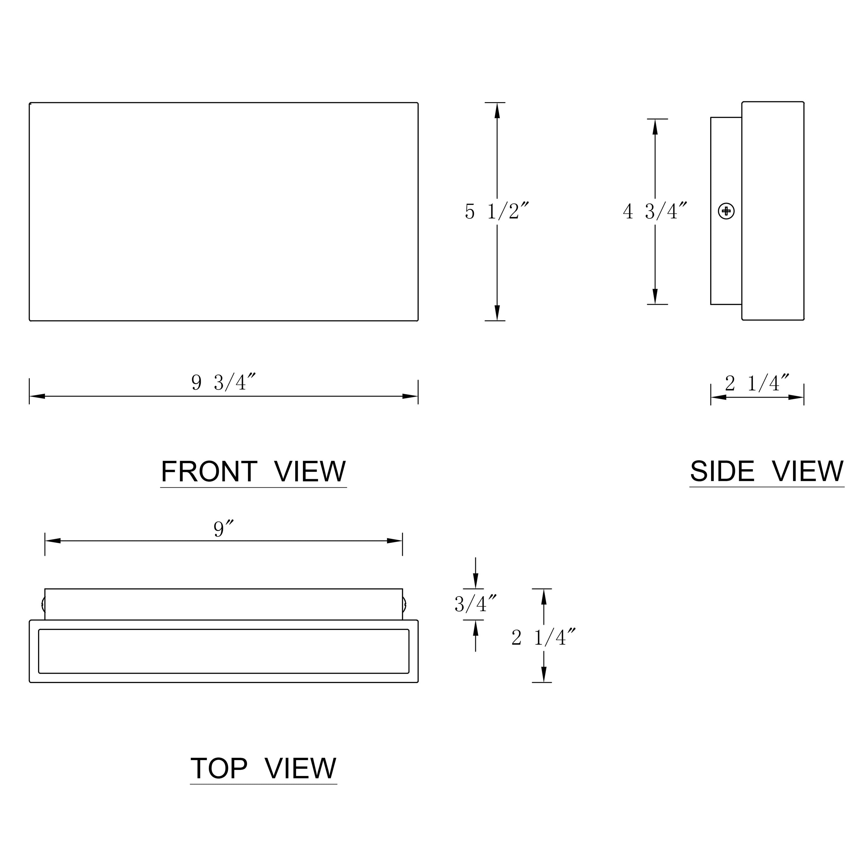 Matte Black Aluminum Rectangular LED Outdoor/Indoor Wall Sconce