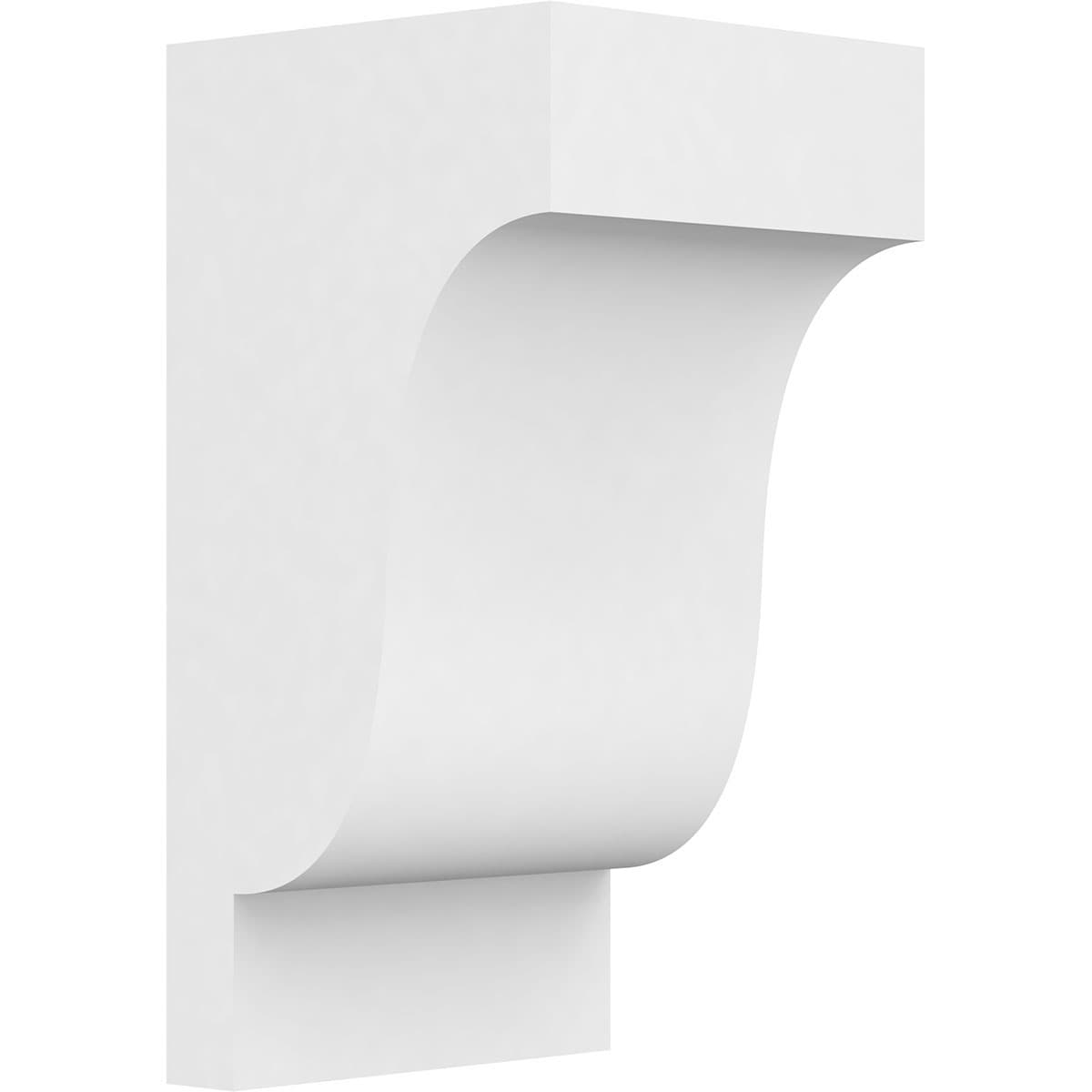 Ekena Millwork CORP07X07X14NEW 7-in x 7-in x 14-in Standard newport Unfinished White PVC Paintable Corbel