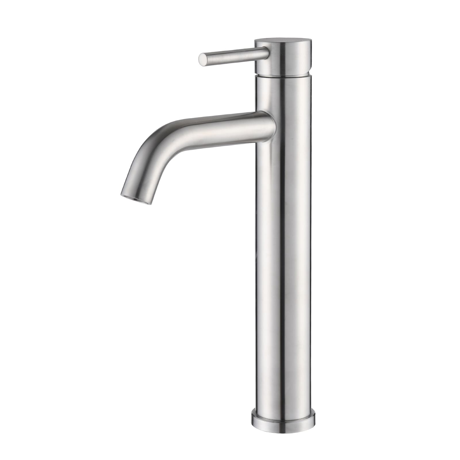 Wooakway - Deck Mount Single Handle Modern Tall Single Hole Lavatory Bathroom Sink Faucet