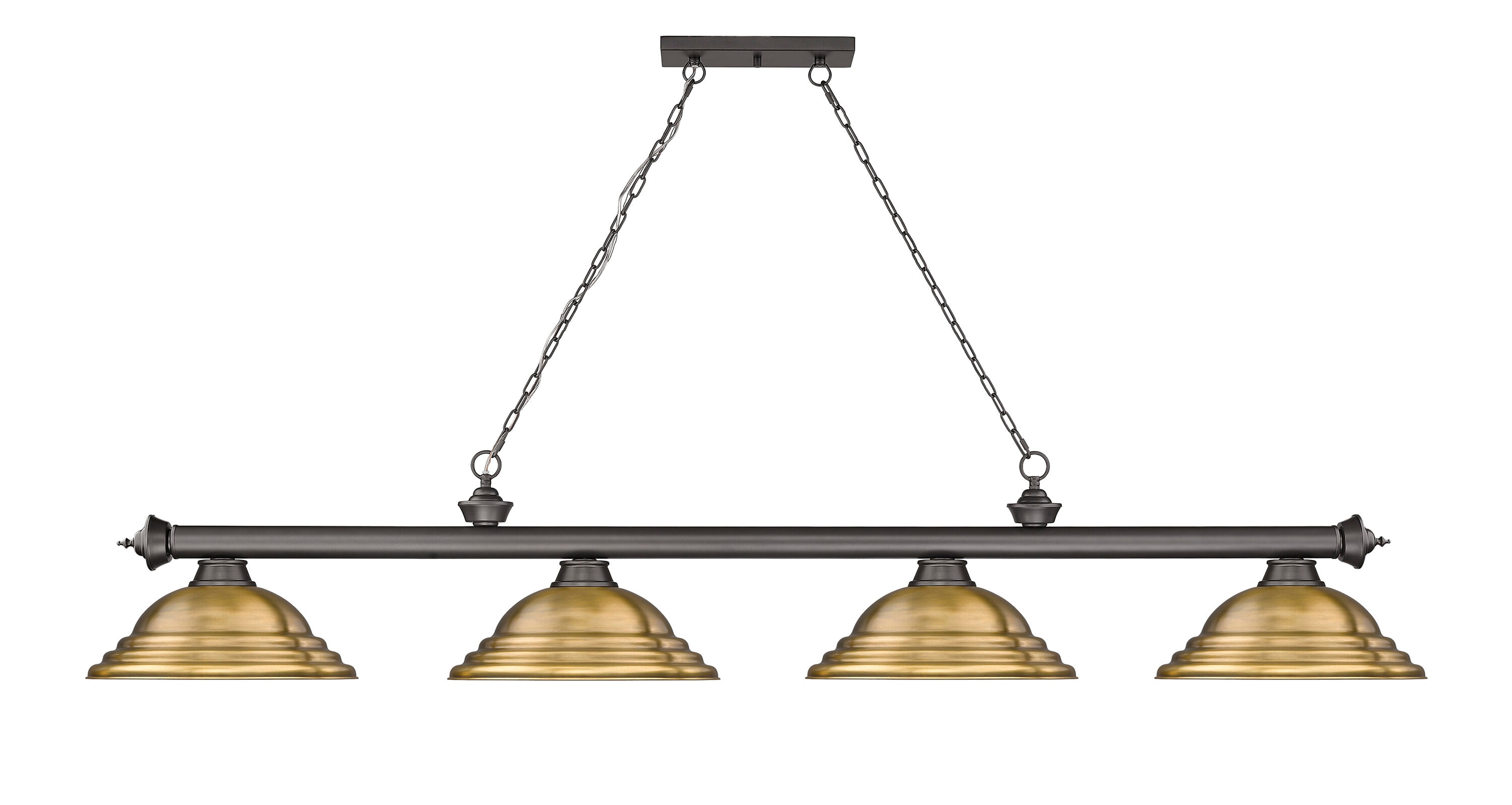 Z-Lite 2306-4BRZ-SRB Pool-Table-Lighting - View #2