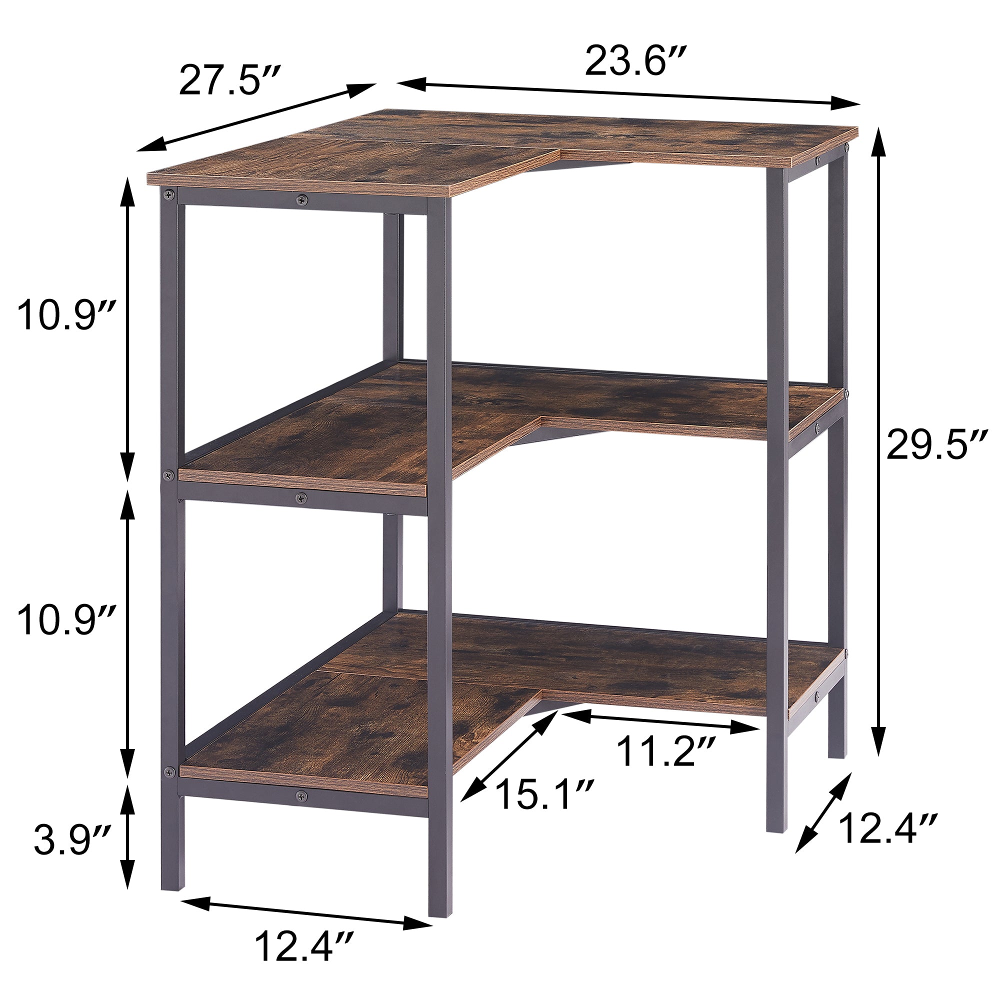 Vecelo LOE-CS18-BRN bookcases - View #3