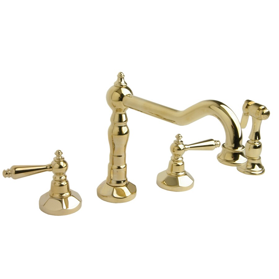 Giagni Millennium Brass 2 Handle Pull Out Kitchen Faucet With Sprayer   00302837 