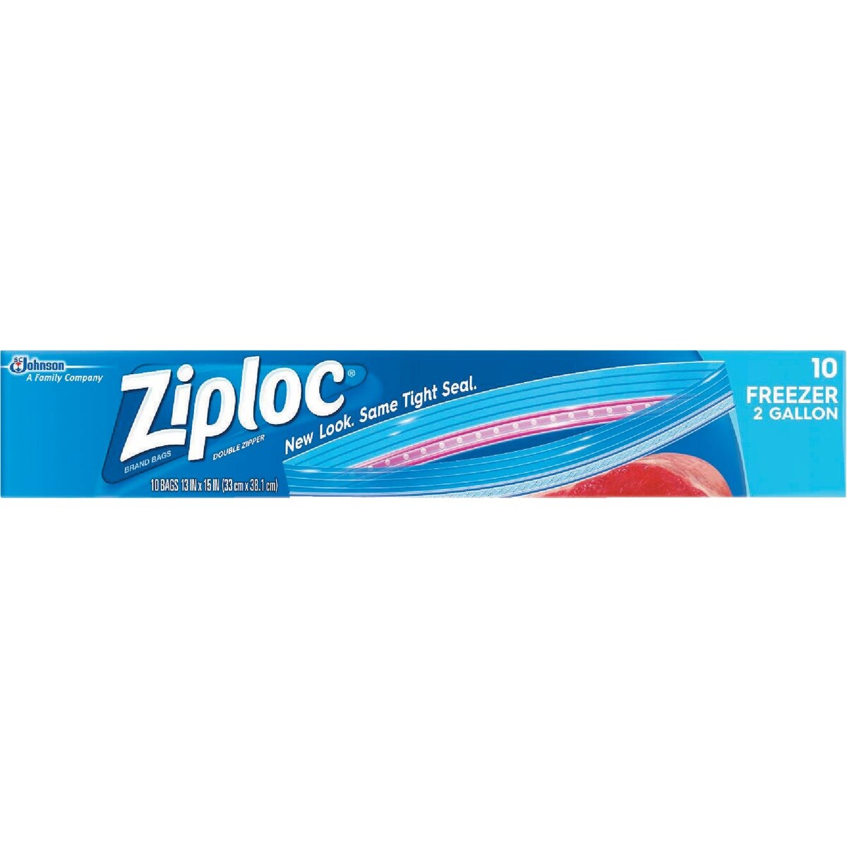 SC Johnson Ziploc Jumbo Freezer Bags 2 Gallon 13 in x 15-3/8 in 90 ...