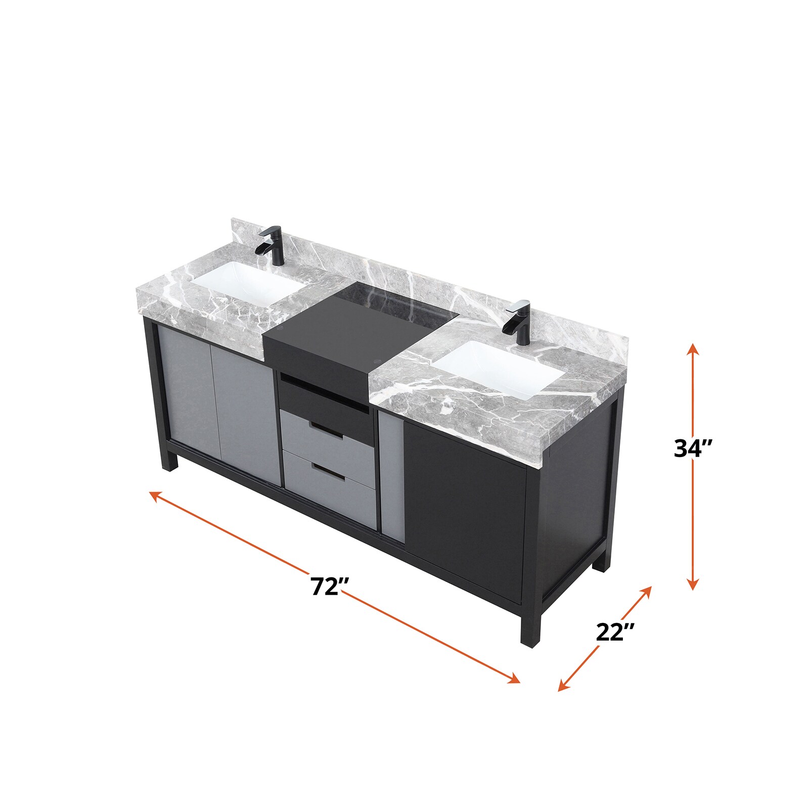Lexora LZ342272DLISFCM Bath-Vanity-Combo - View #8