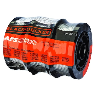 BLACK+DECKER 0.065 in. x 40 ft. Replacement Dual Line Automatic Feed Spool  AFS for GH700 and GH750 Electric Trimmer/Edger DF-065-BKP 1 - The Home