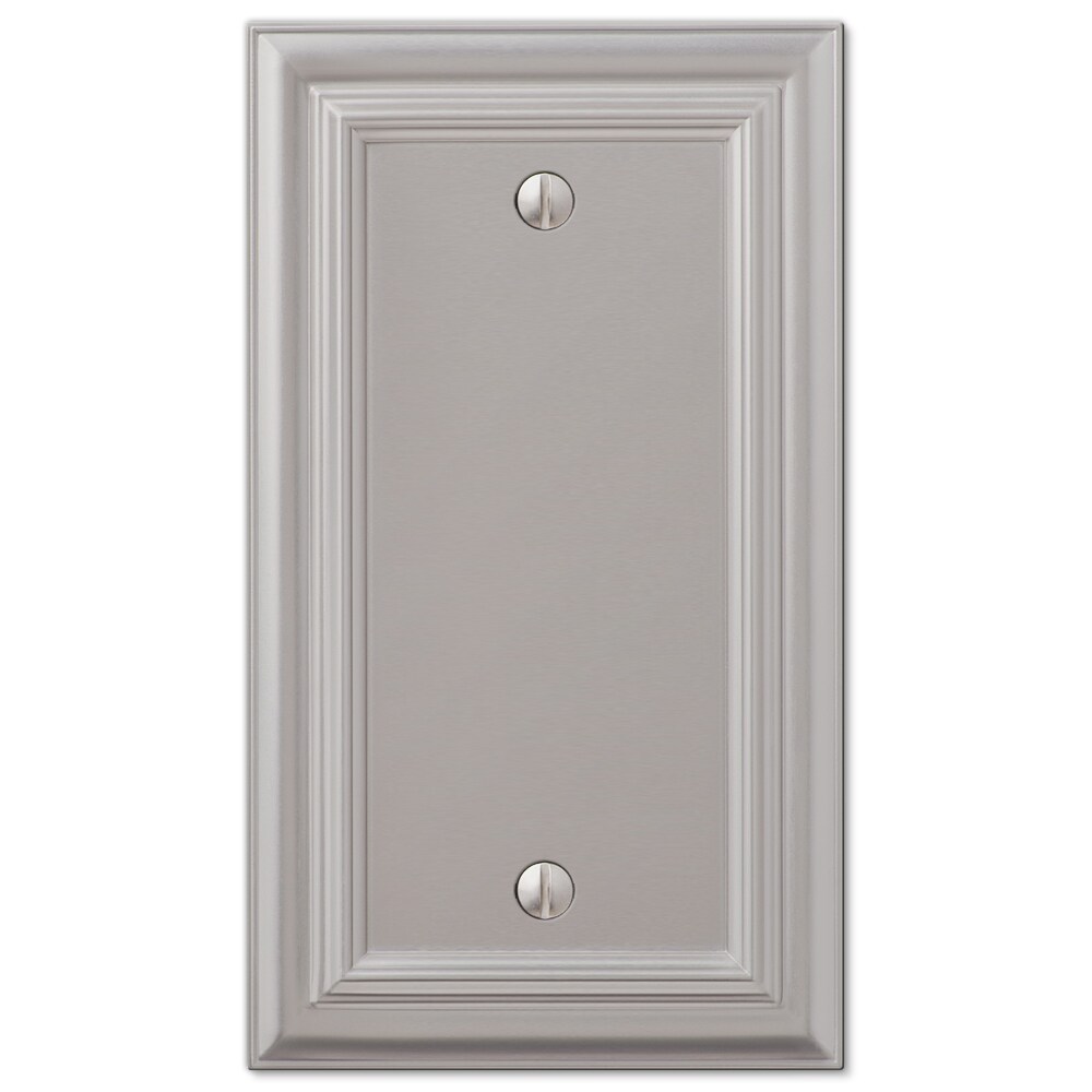 Amerelle 94BN Continental 1 -Gang Specialty Size Satin Nickel Metal Indoor Blank Wall Plate