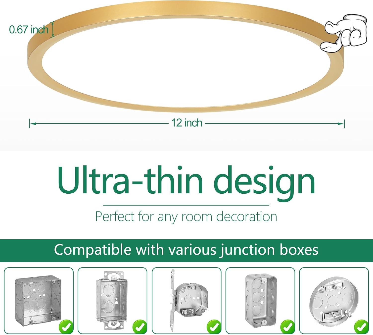 Nordic Hygge KN-CL-XD300-09-GD-2 flushmounts - View #4