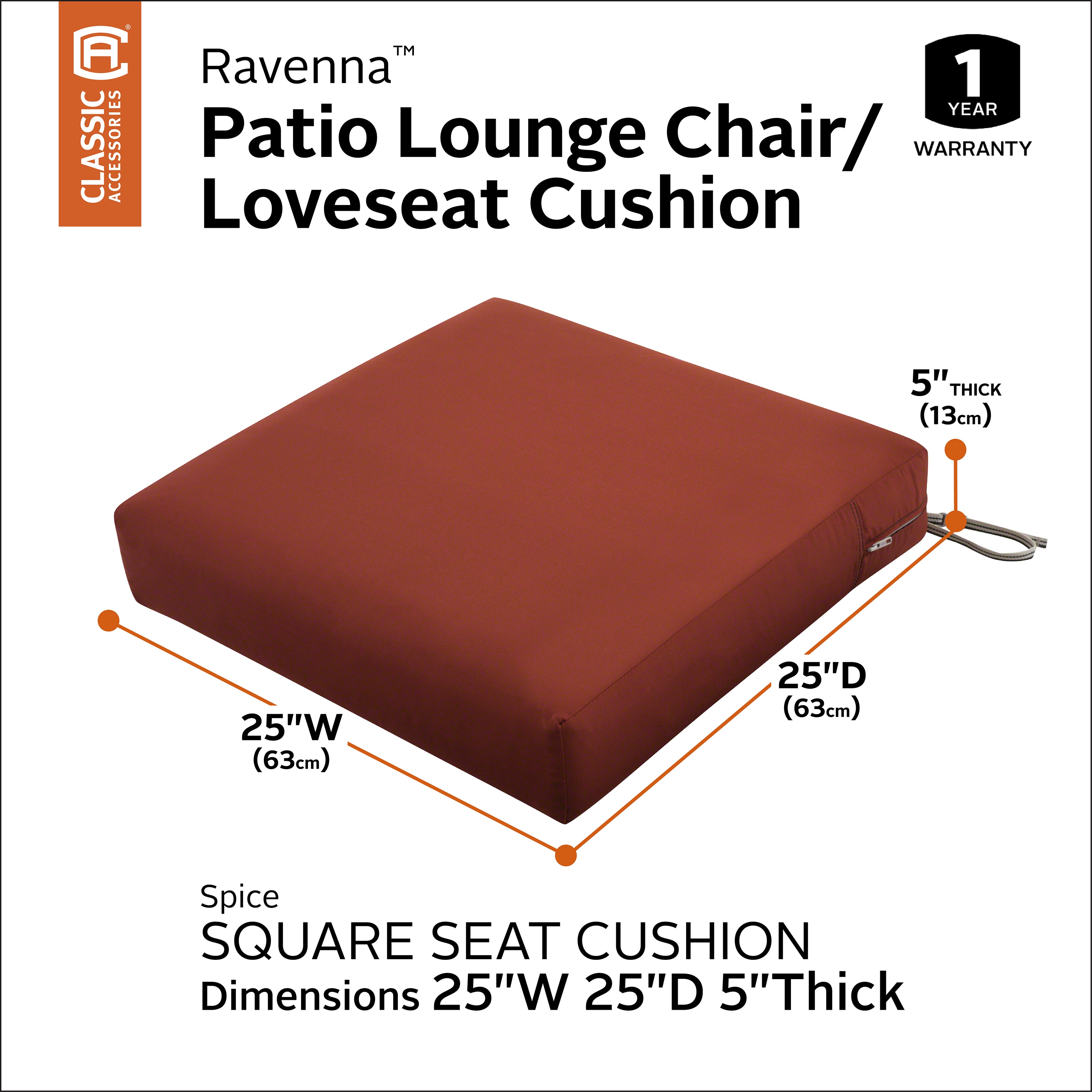 Classic Accessories 62-020-SPICE-EC Patio-Furniture-Cushions - View #3