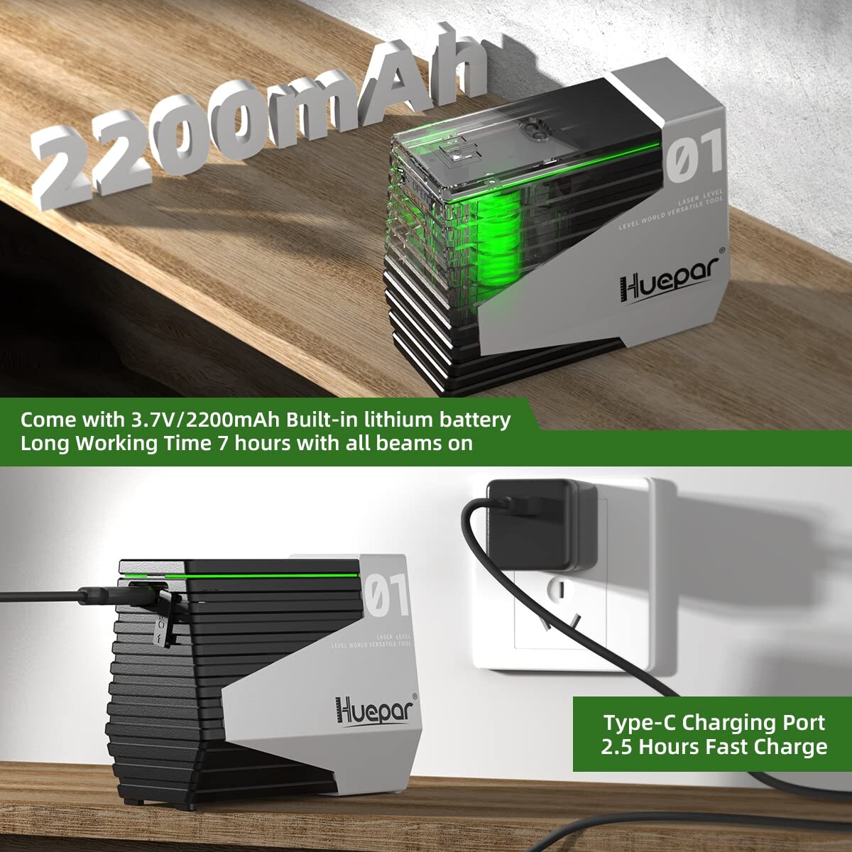 Huepar E011G Laser-Level - View #3