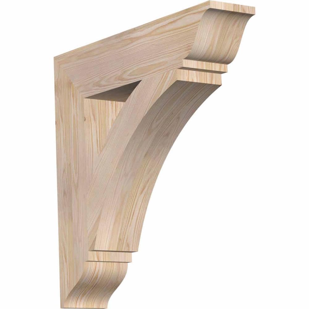 Ekena Millwork BKT06X28X28THR01SDF Thorton traditional smooth 5-1/2-in x 28-in x 28-in Douglas fir Brown Wood Standard bracket