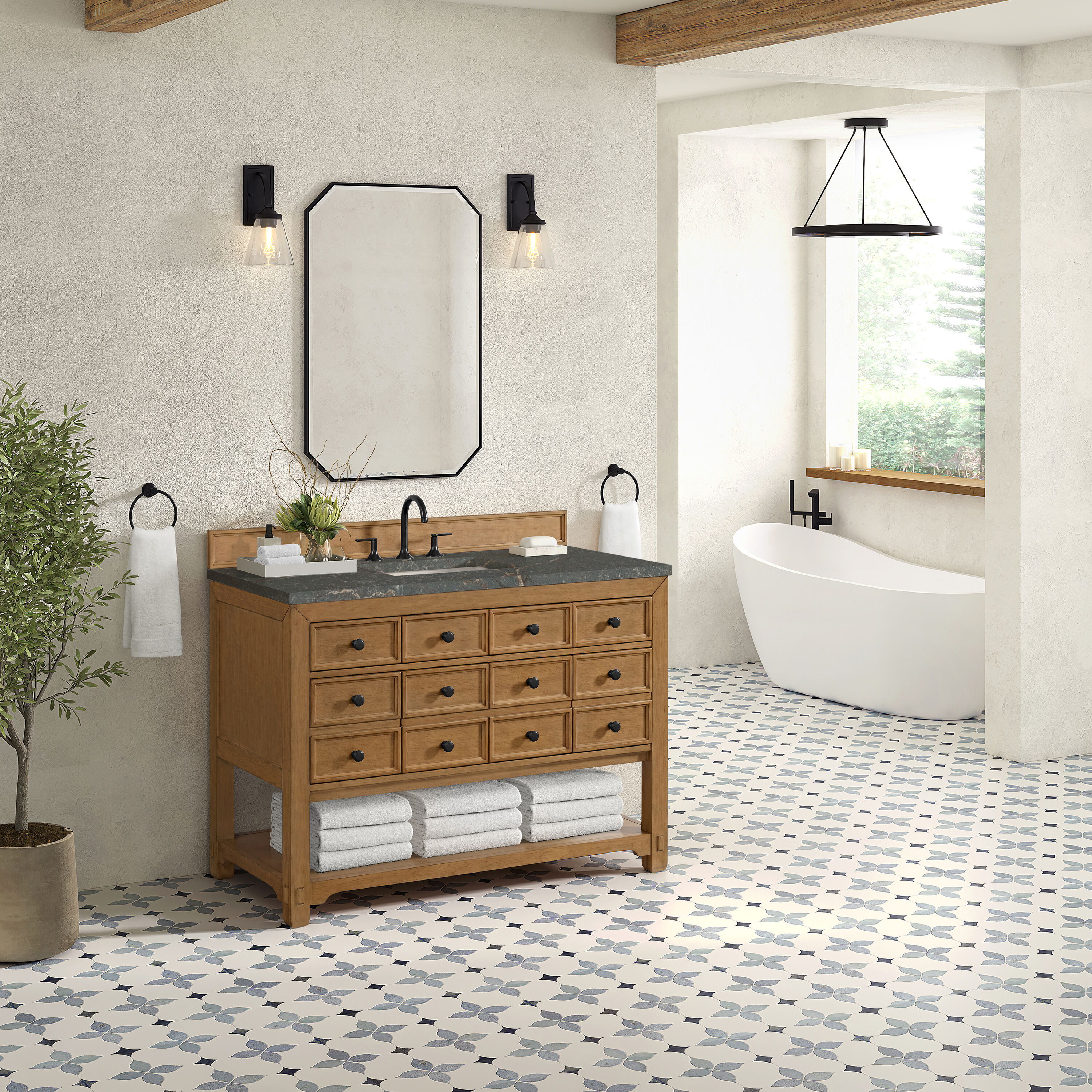 James Martin Vanities 505-V48-AMB-3PBL Bath-Vanity-Combo - View #3