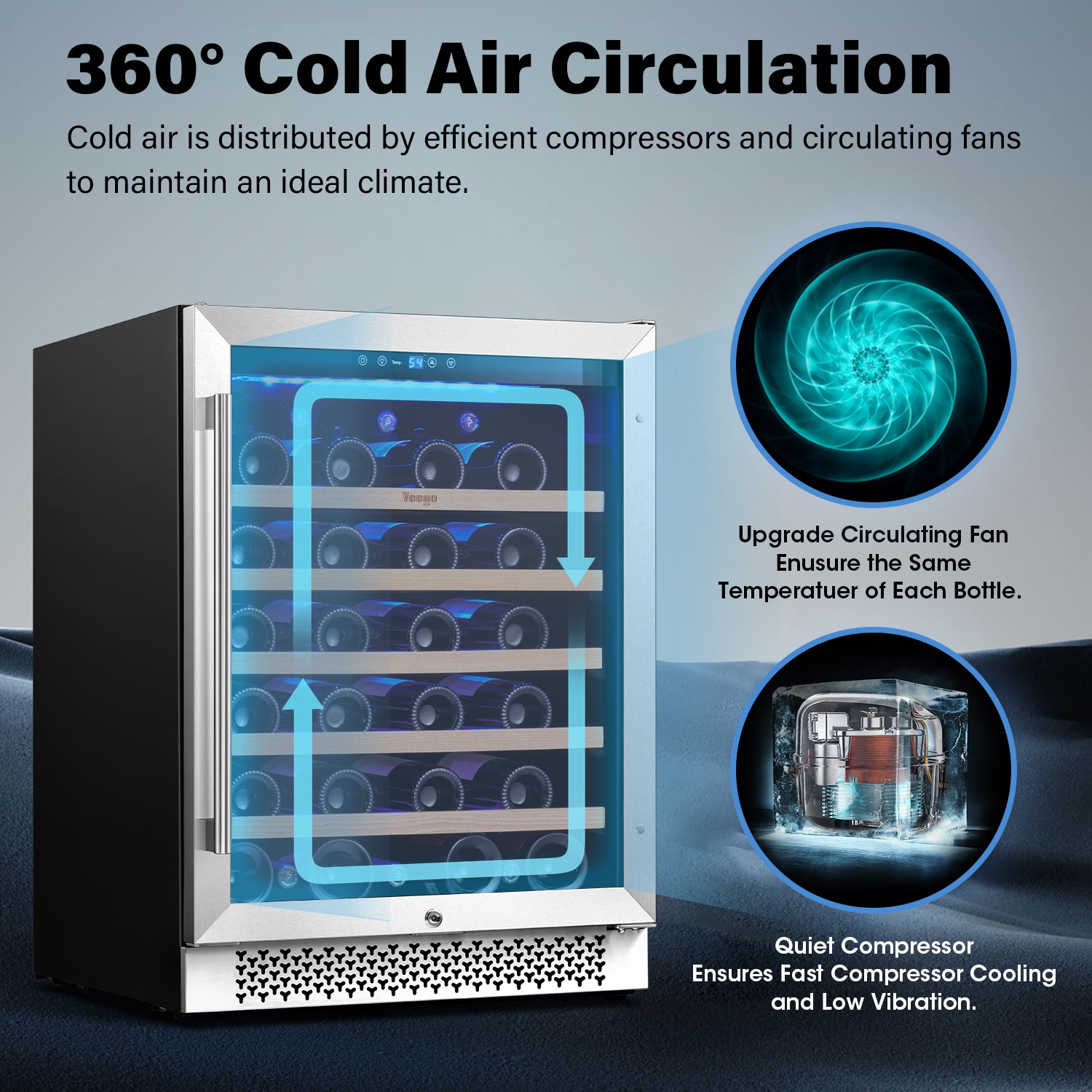 Yeego YEG-WS24-LS Wine-Chillers - View #3