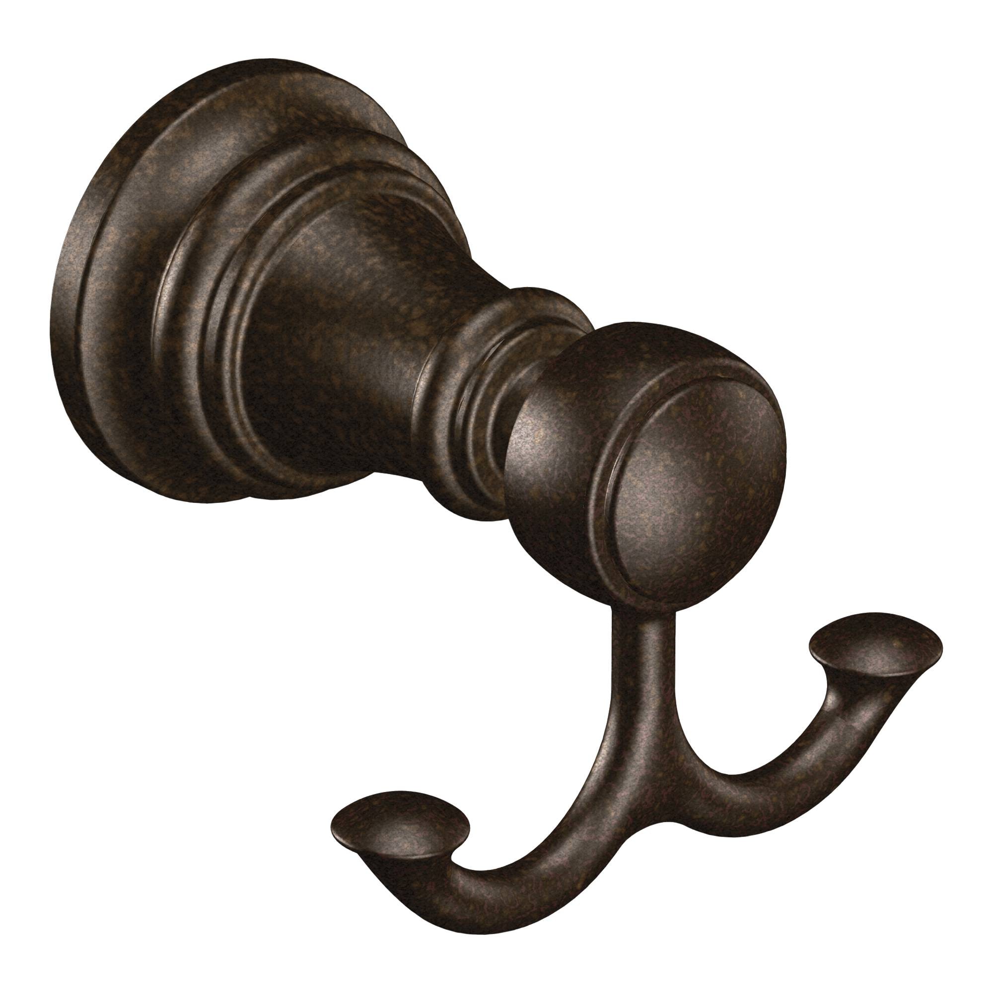 Moen YB8403ORB Weymouth Oil rubbed bronze Double -Hook Wall mount Towel Hook