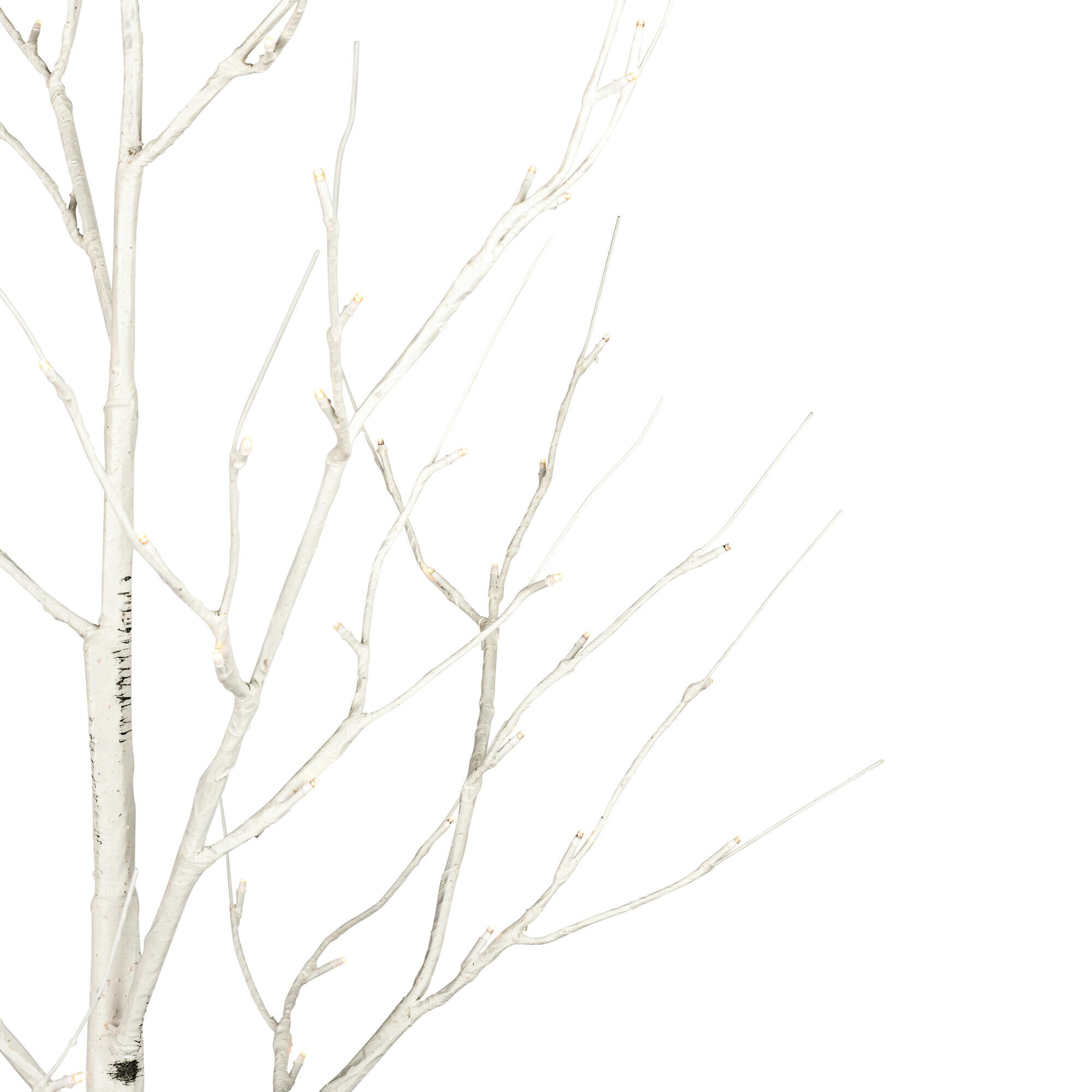4' White Birch Twig Tree with Warm White LED Lights