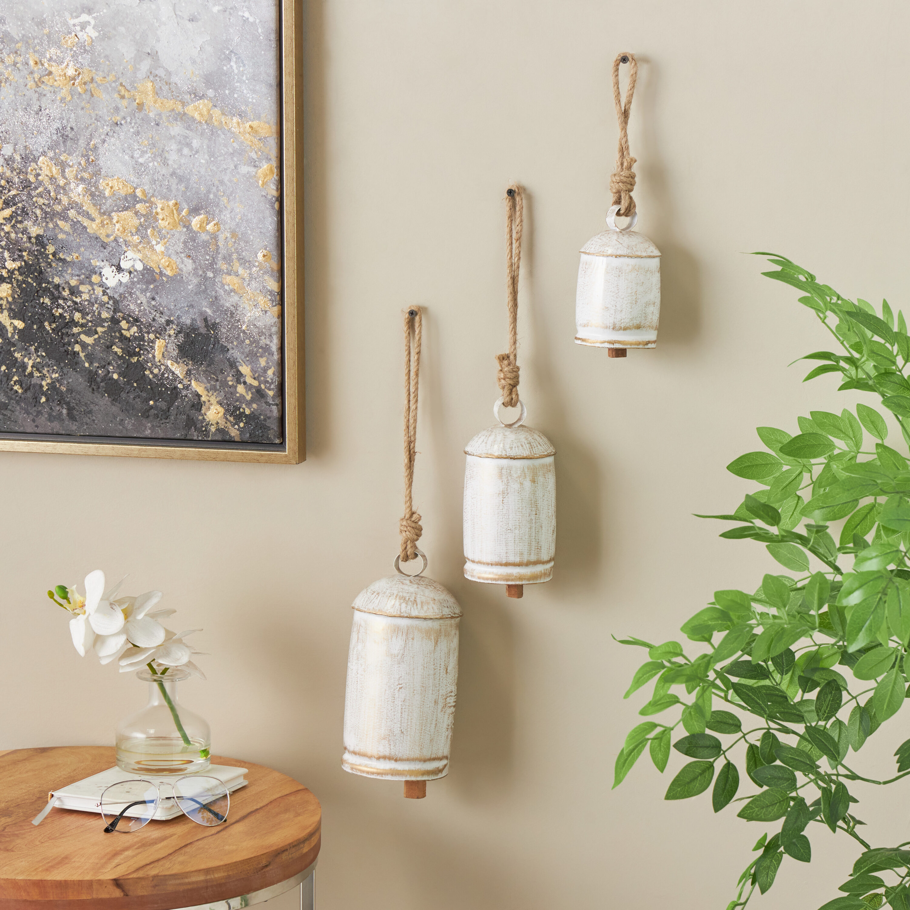 Grayson Lane 823594 3 -Pack White Iron Modern Decor set