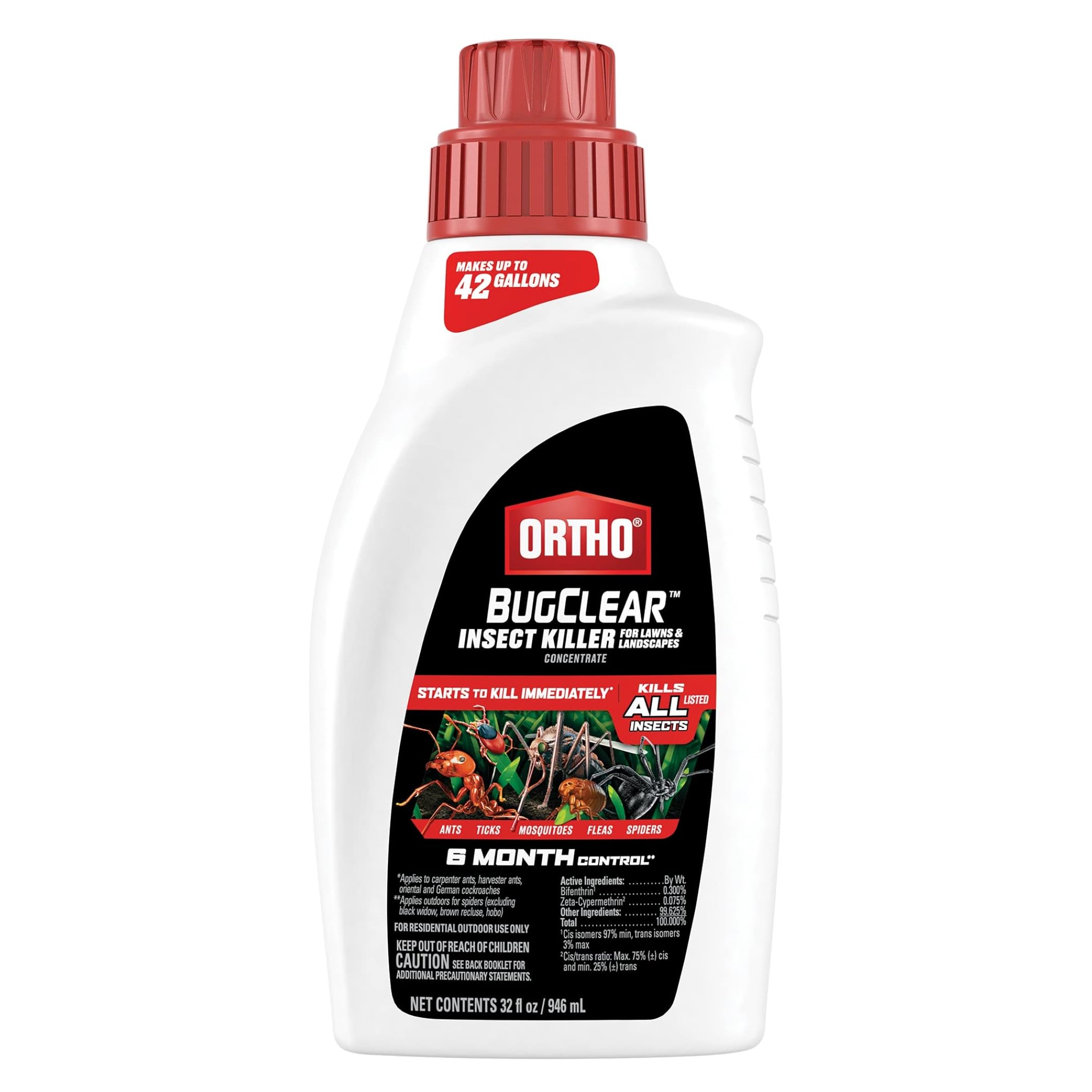 ORTHO  BugClear Insect Killer Concentrate for Lawns Landscapes - Effective Pest Control for Outdoors 32 oz.