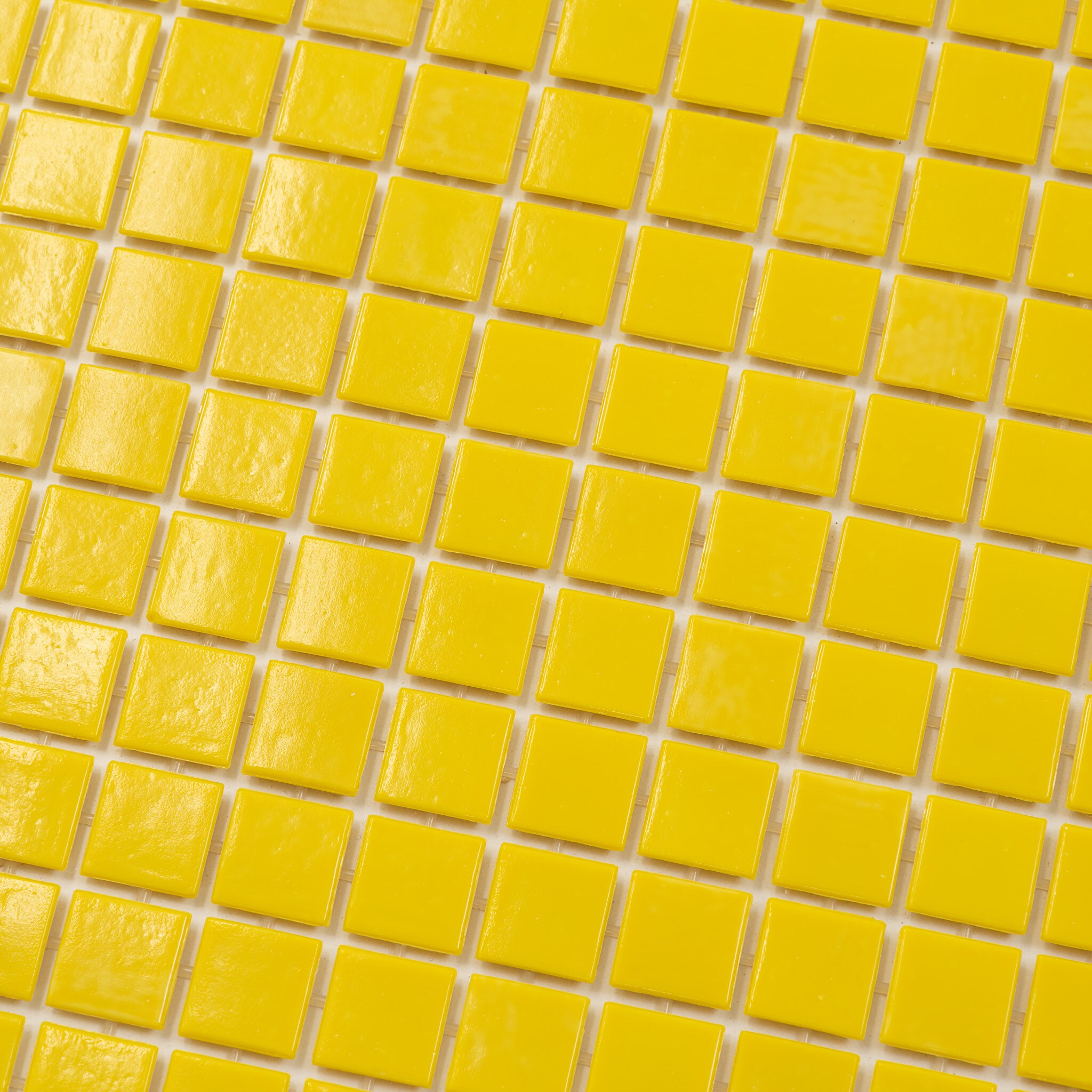 Apollo Tile Dune Lemon Yellow 12-in x 12-in Glossy Glass Uniform Squares Floor and Wall Tile (20-sq. ft/ Carton)