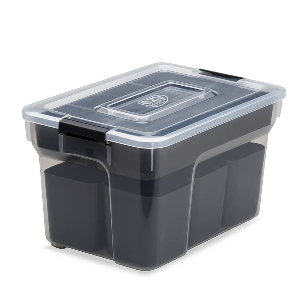Mygo™ Pizza-Sized Compartment Container, 9-¼  X 8-¼  X 2-½