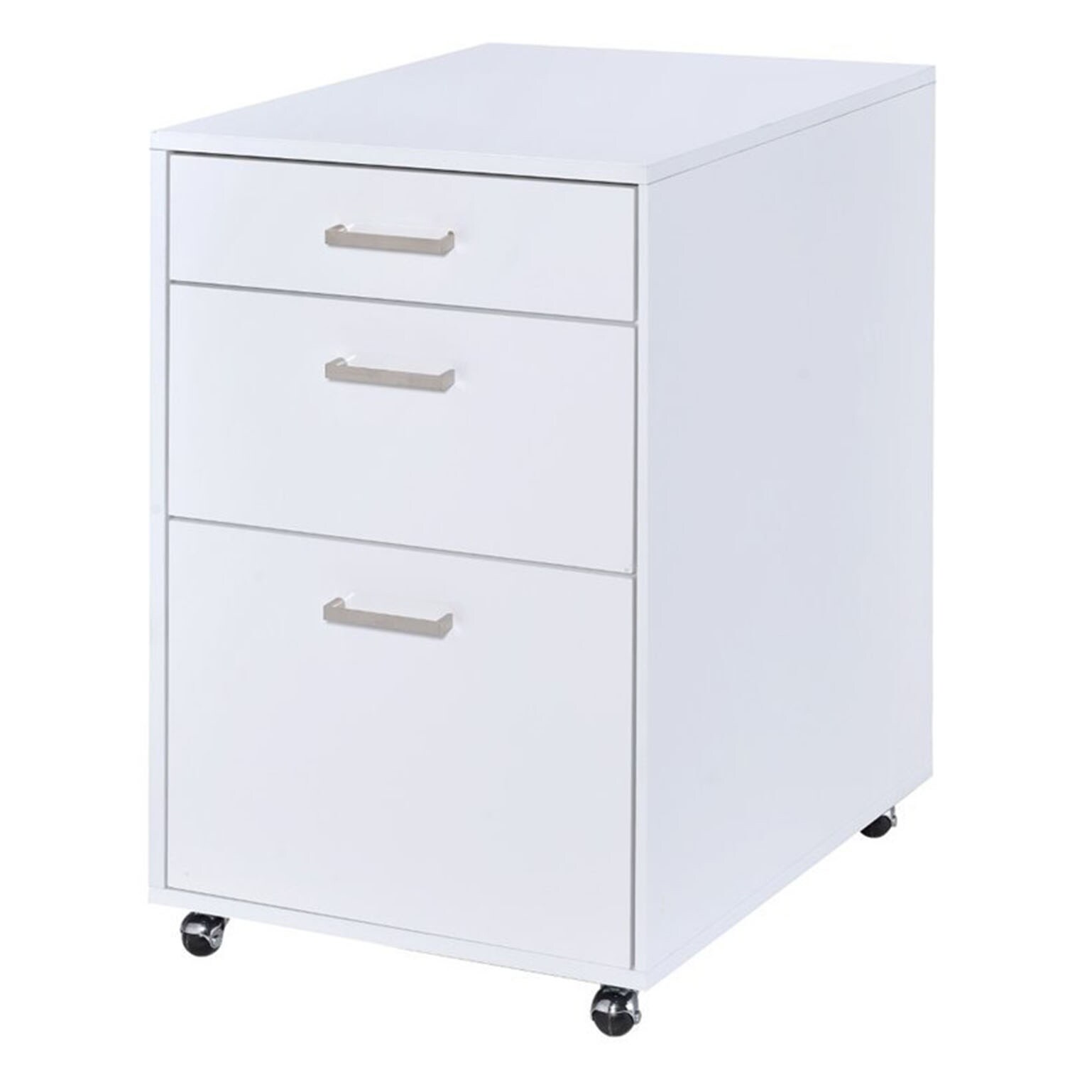 Rolling Rubbermaid White 2 Drawer Pedestal File