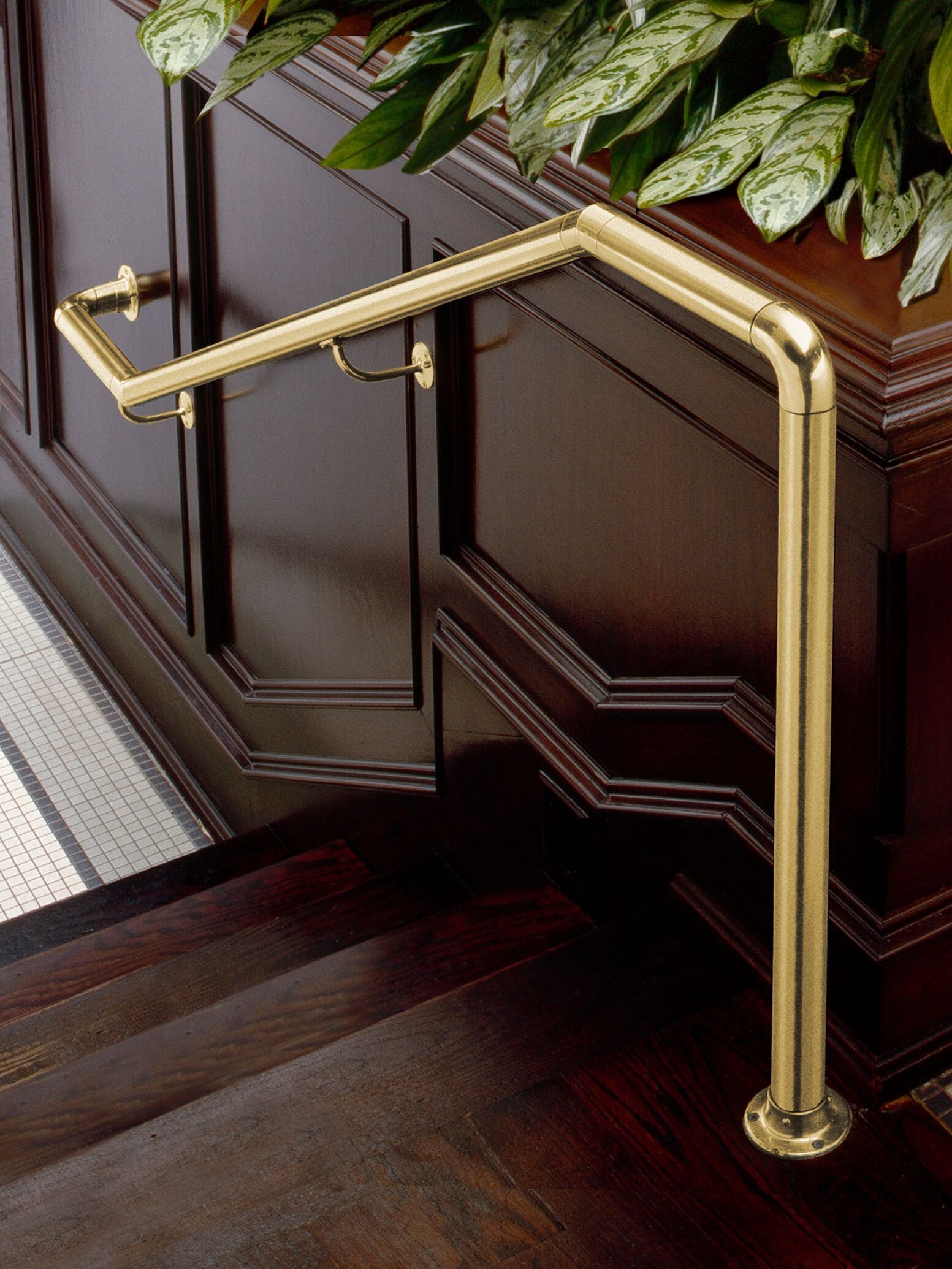 Lido Designs 4 ft. Solid Brass Bar Foot Rail Kit