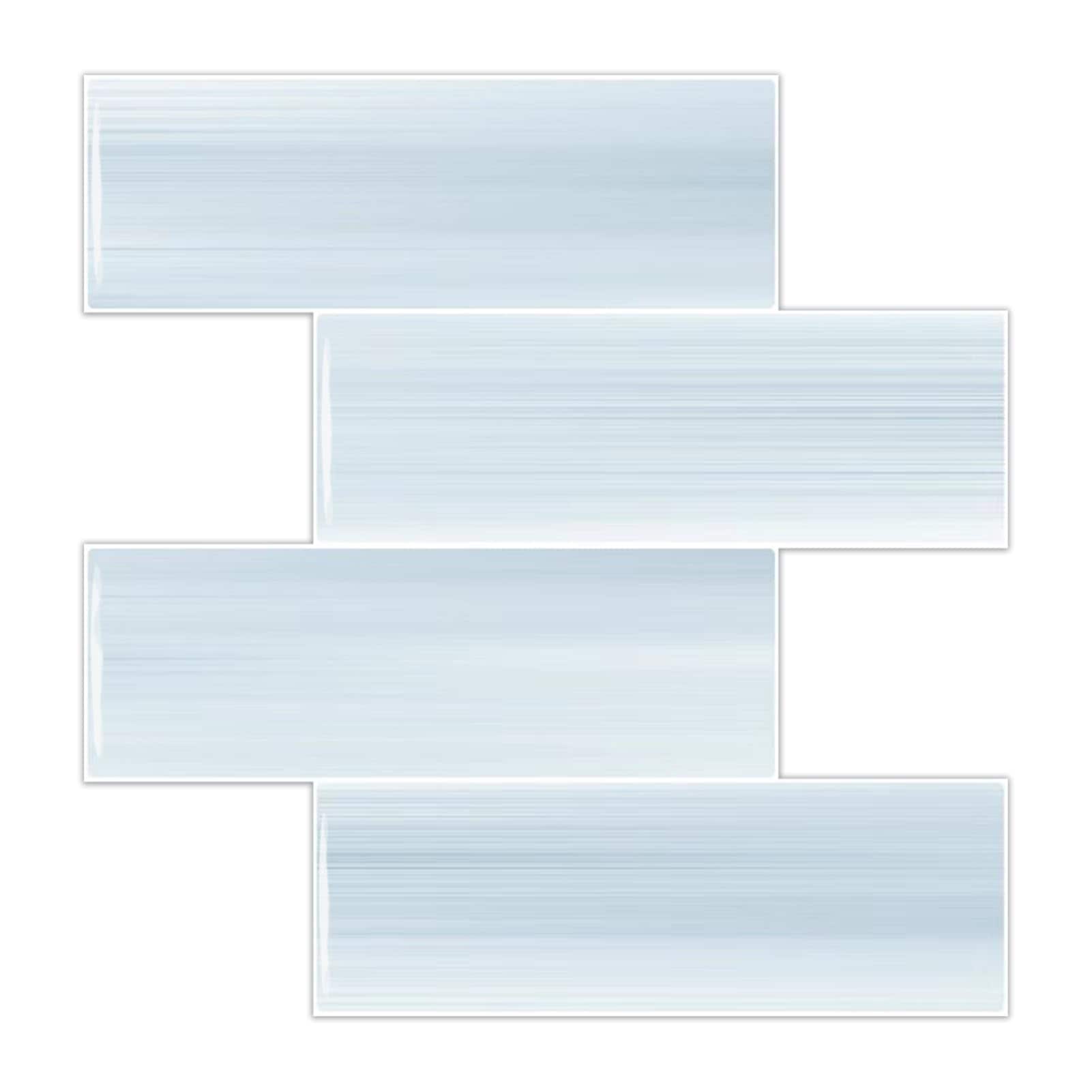 LILILIAN FMY 10PCS Peel and Stick Backsplash Tiles 3x9 Self Adhesive Vinyl Gel Subway Tile Light Blue for Kitchen Wall Decoration #LRO0820E514