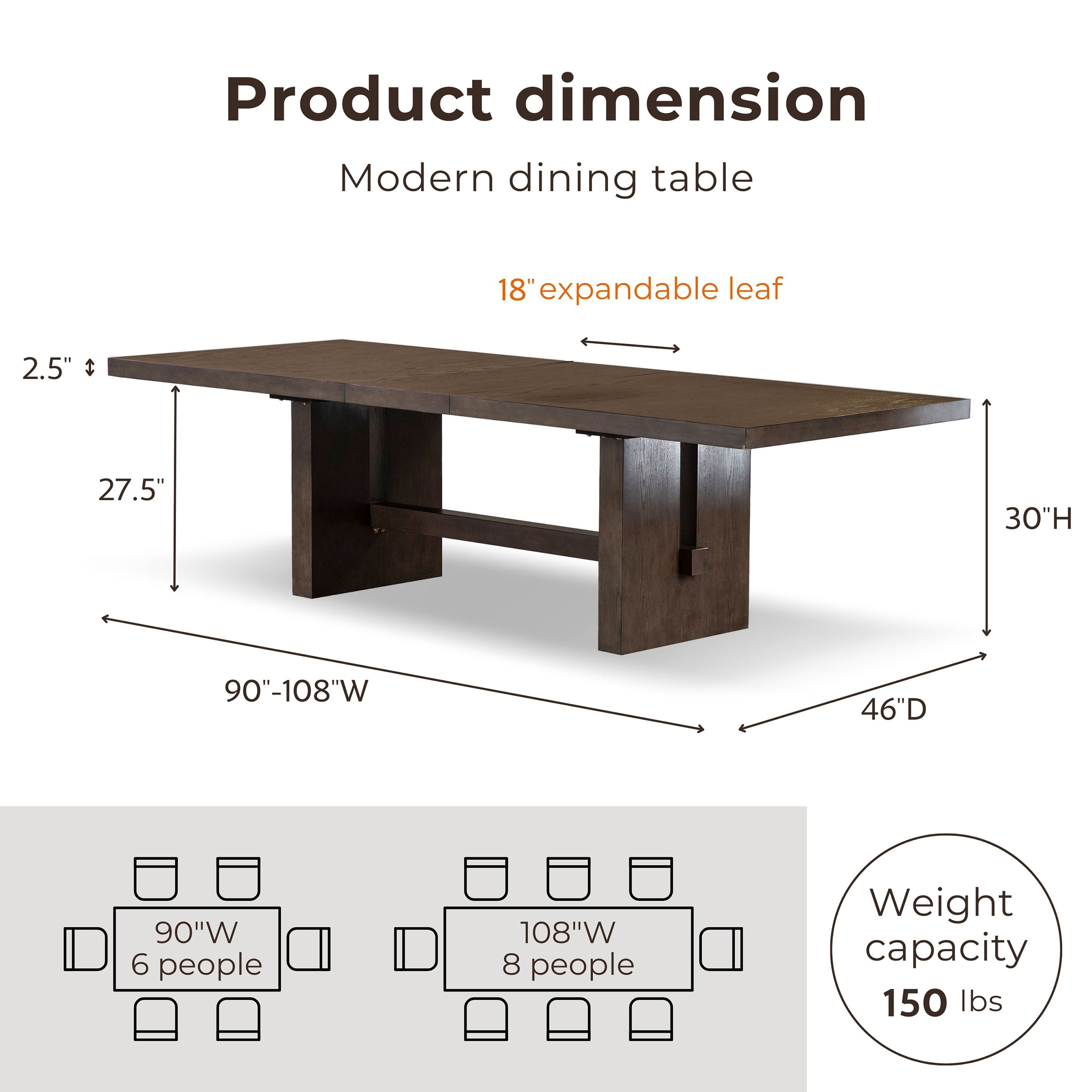 Furniture of America IDF3420BR-T-5PC Dining-Sets - View #3