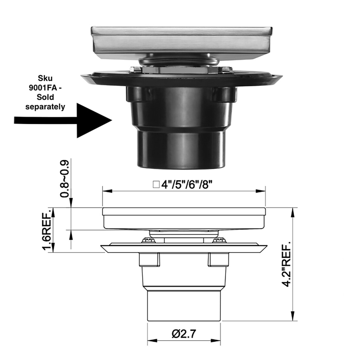 ELEGANTE DRAIN COLLECTION KD01A124-4 Drains-Flanges - View #10