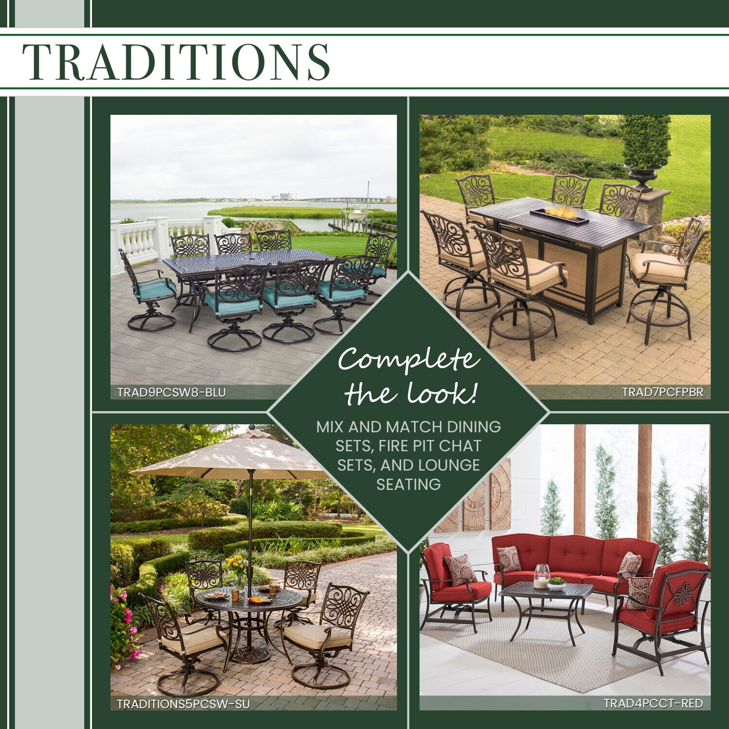 Hanover TRADDN9PC-RED Patio-Dining-Sets - View #16