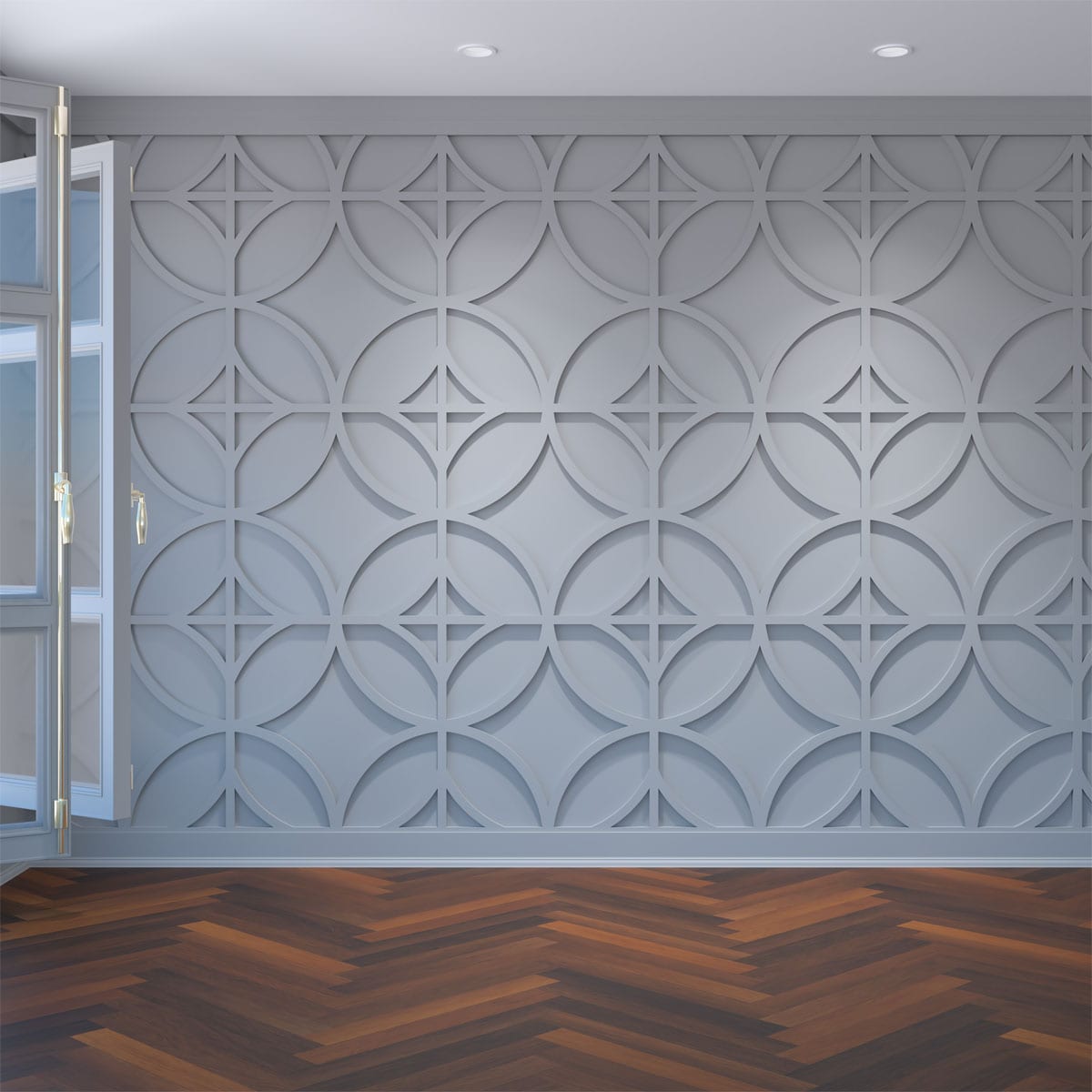 Ekena Millwork WALP24X24CRO 23-3/8-in x 23-3/8-in Smooth Paintable/Stainable White PVC Fretwork Wall Panel ( 3.79 )
