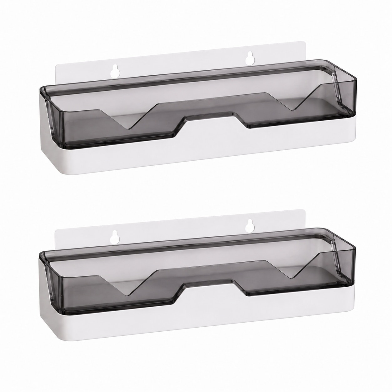 Aoibox  2 pack adhesive shower caddy no drilling shower shelves with hooks for inside shower and kitchen storage wide shelf holds bottles shampoo
