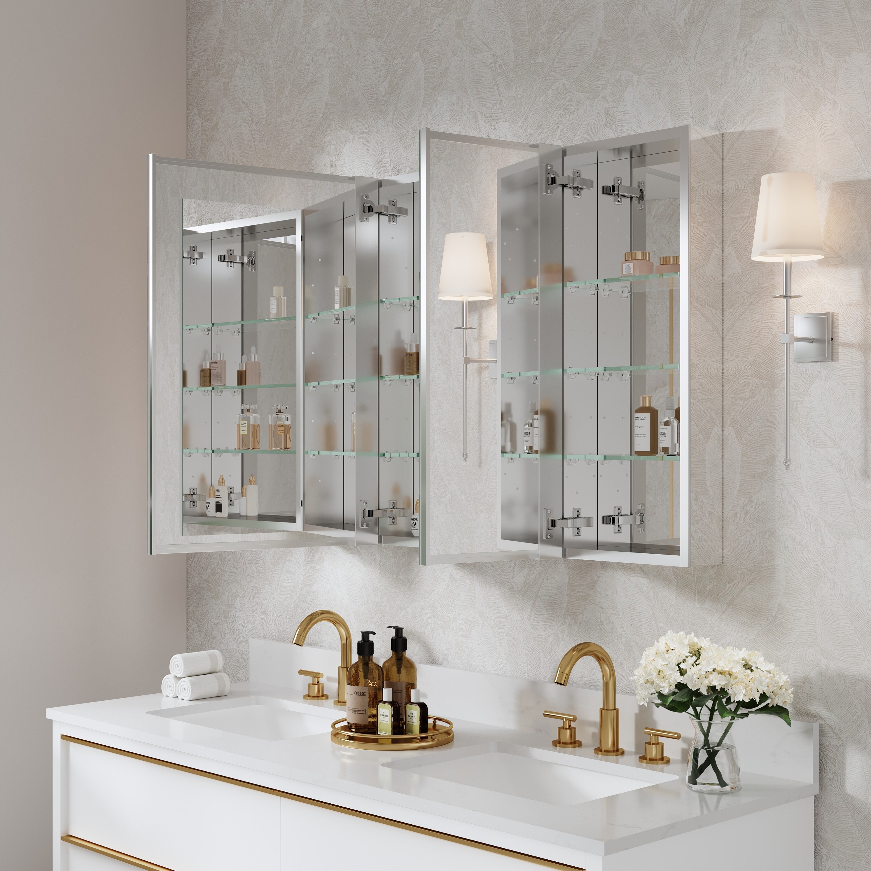 WELLFOR ROSATY20TYL Bathroom-Wall-Cabinets - View #2