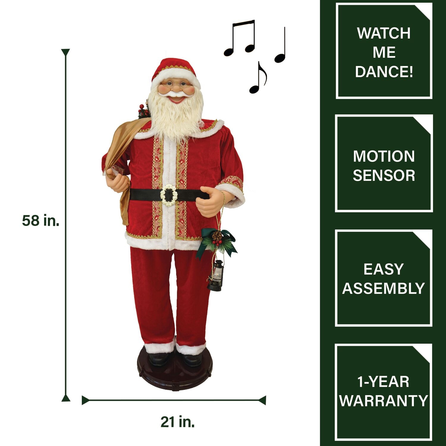 Fraser Hill Farm FSC058-2RD7 Table-Christmas-Decorations - View #4