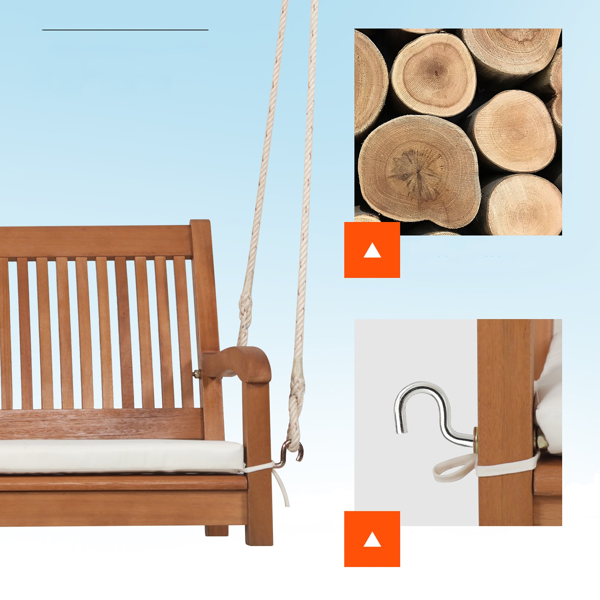 Eucalyptus swing online lounger