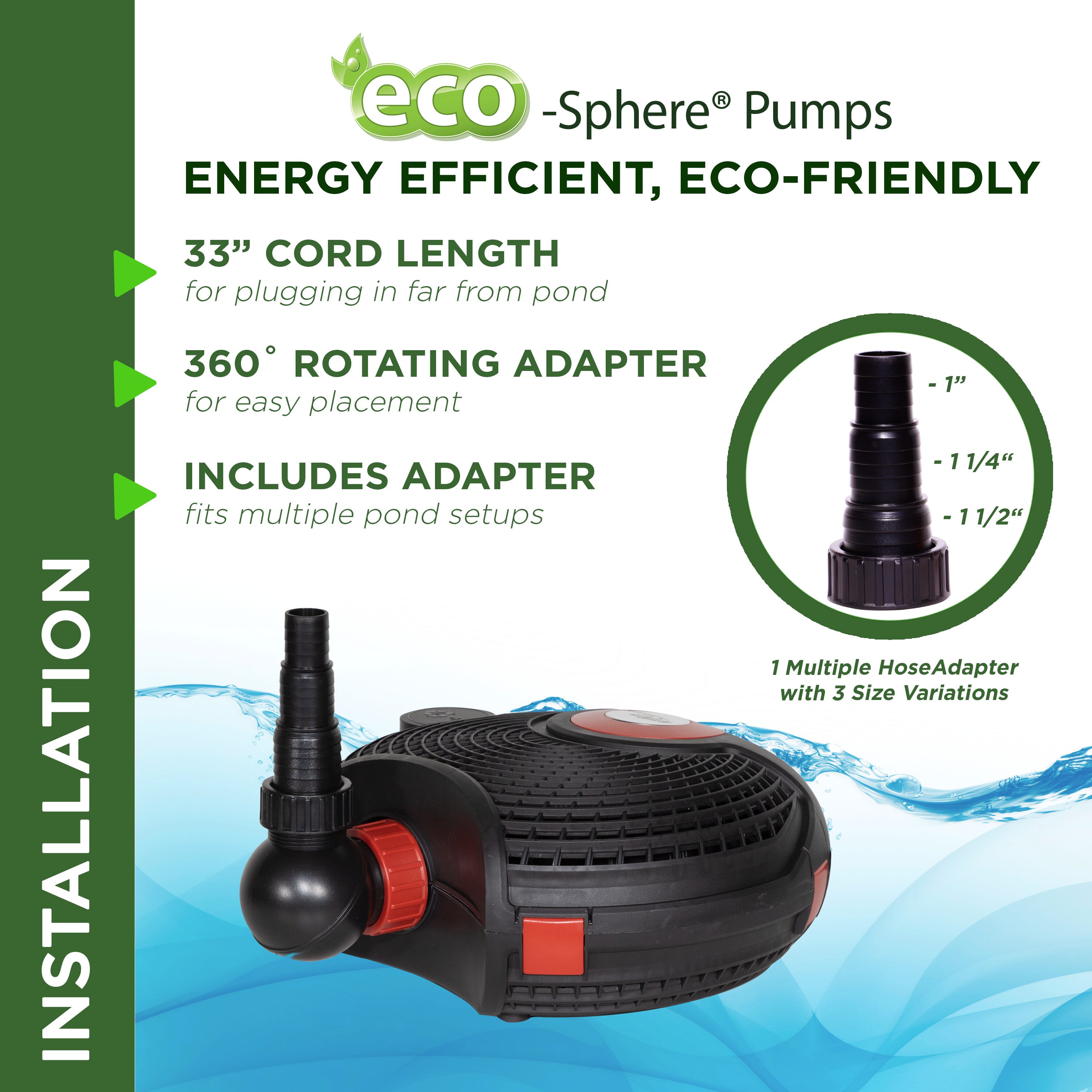 Alpine Corporation 1800 GPH Energy-Saving Vortex Pump for Ponds, Fountains,  Waterfalls, and Water Circulation PEG1800 - The Home Depot