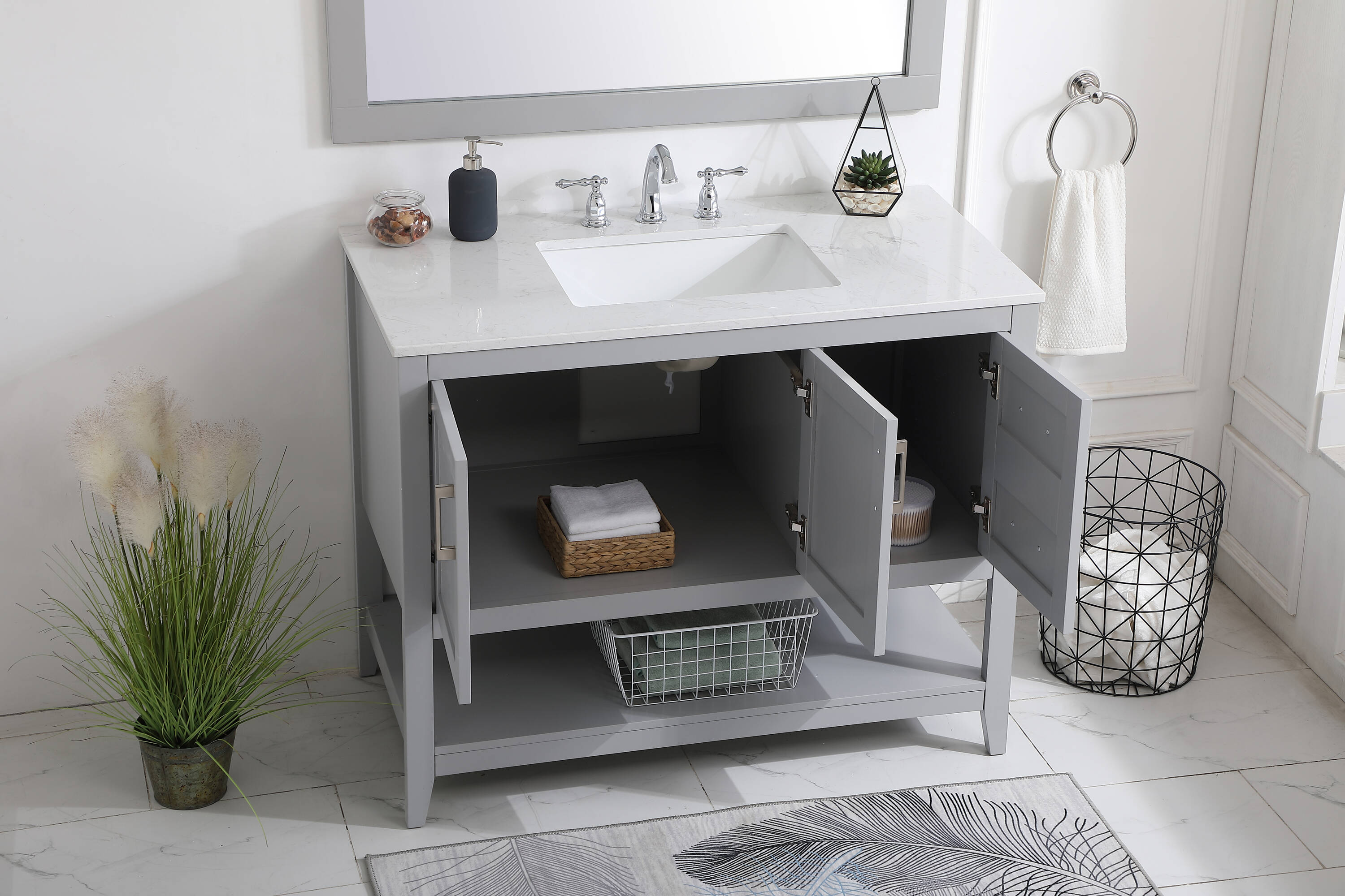 Elegant Decor FI48042GR Bath-Vanity-Combo - View #5